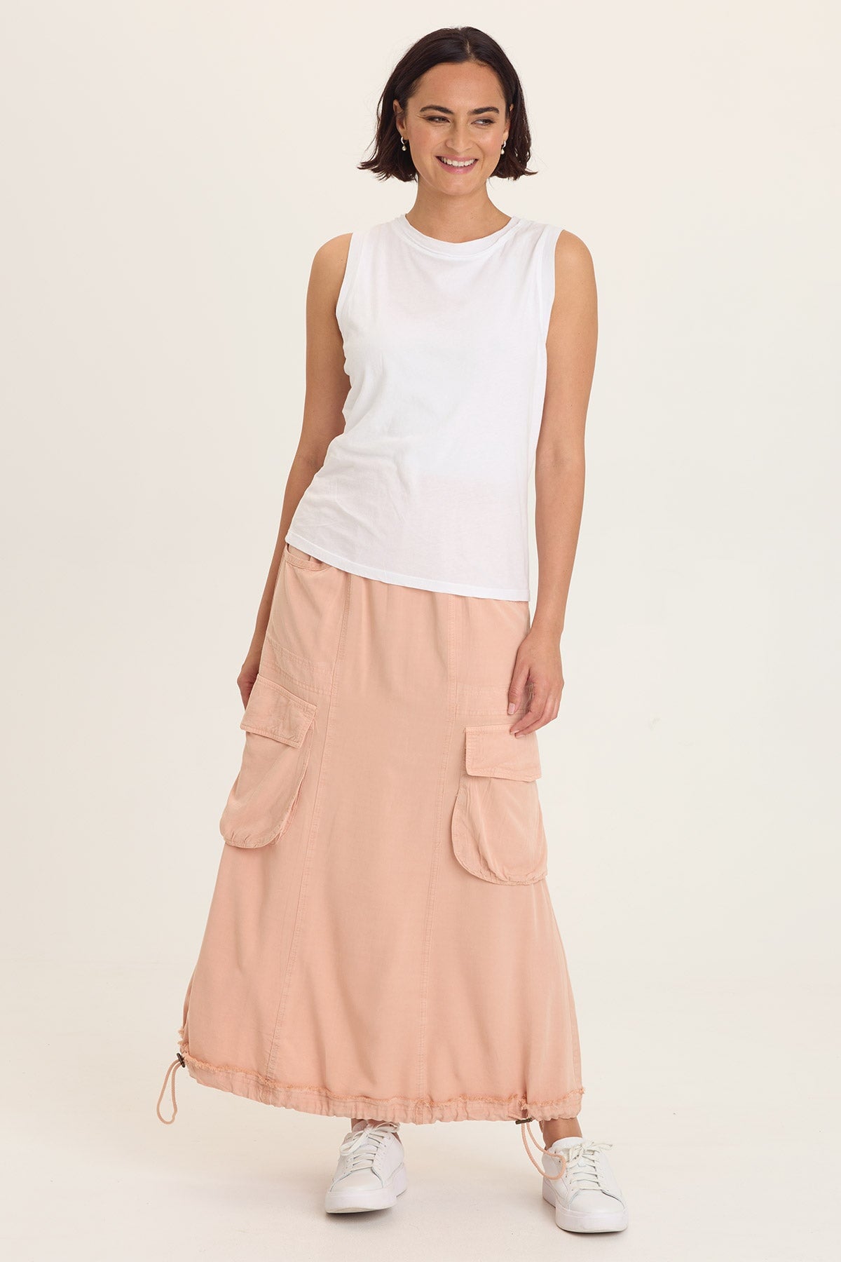 Wearables Ingram Cinchable Cargo Twill Skirt