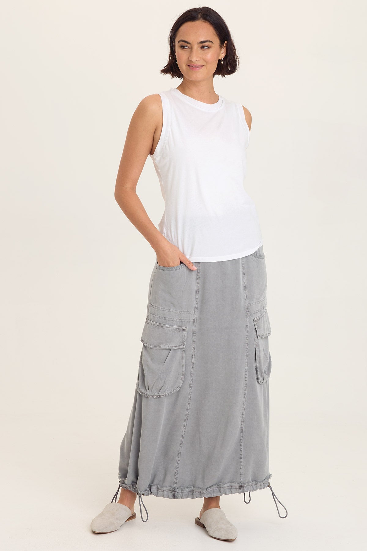 Wearables Ingram Cinchable Cargo Twill Skirt