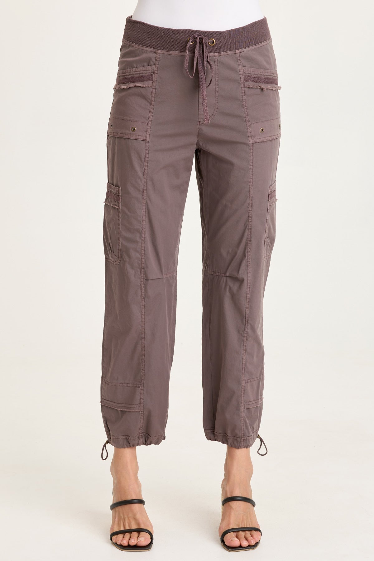 XCVI Jannik Poplin Cinch Leg Flat Cargo Pockets Pant