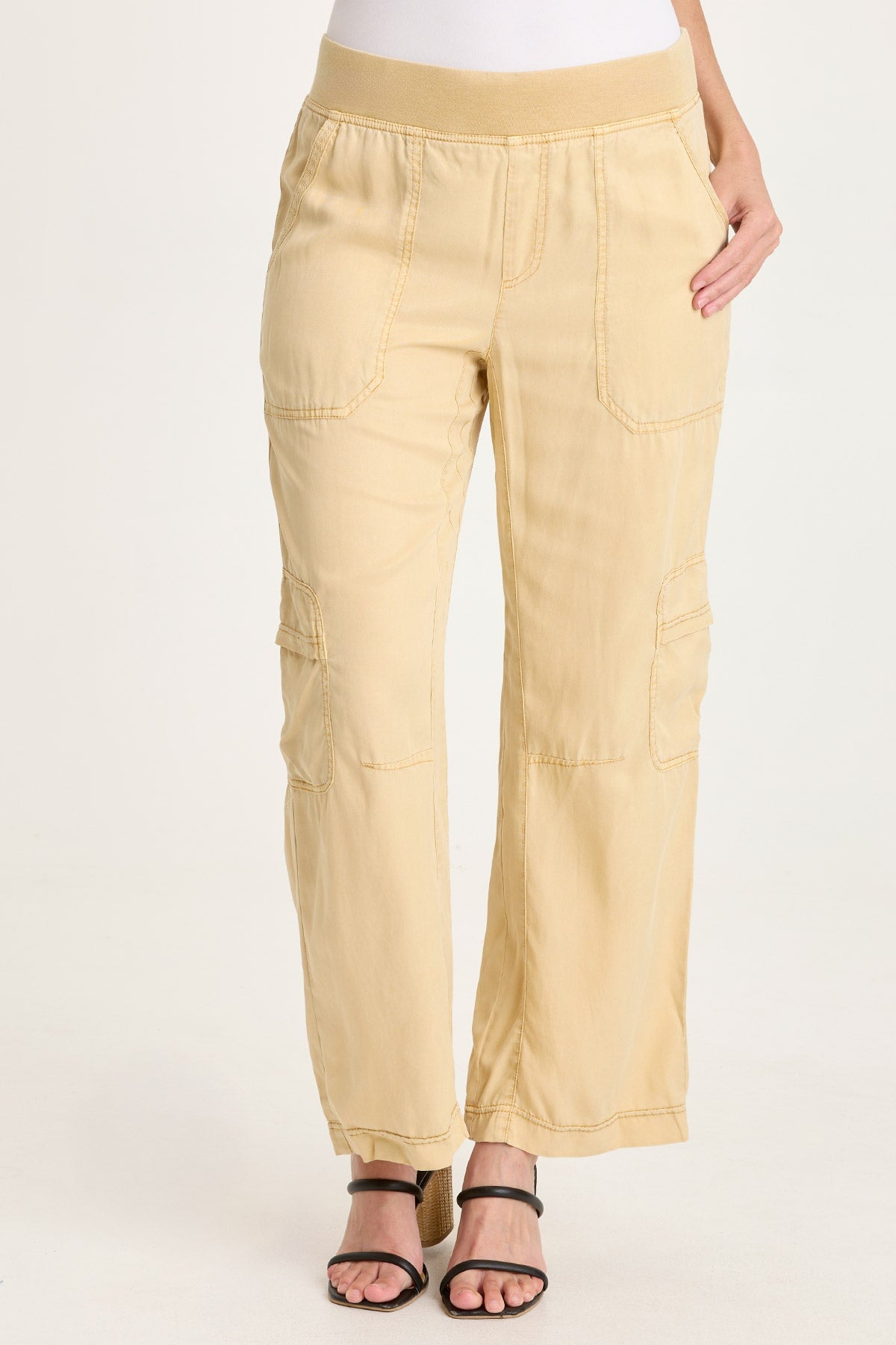 ボーラー / CARGO TWILL PANTS XCVI Taran Tencel Twill Straight Leg Cargo Pull-On Pant