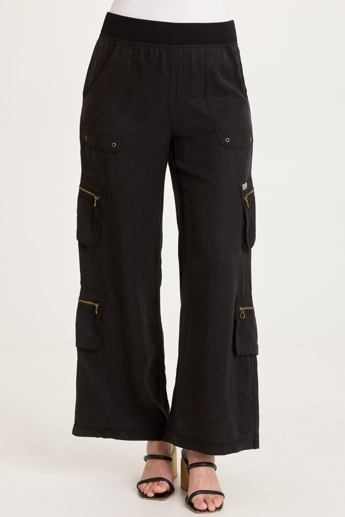XCVI Britte Tencel Twill Multi-Pocket Cargo Pull-On Pant