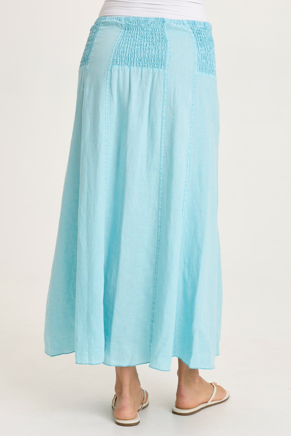 XCVI Blake Linen Smocked Skirt/Dress