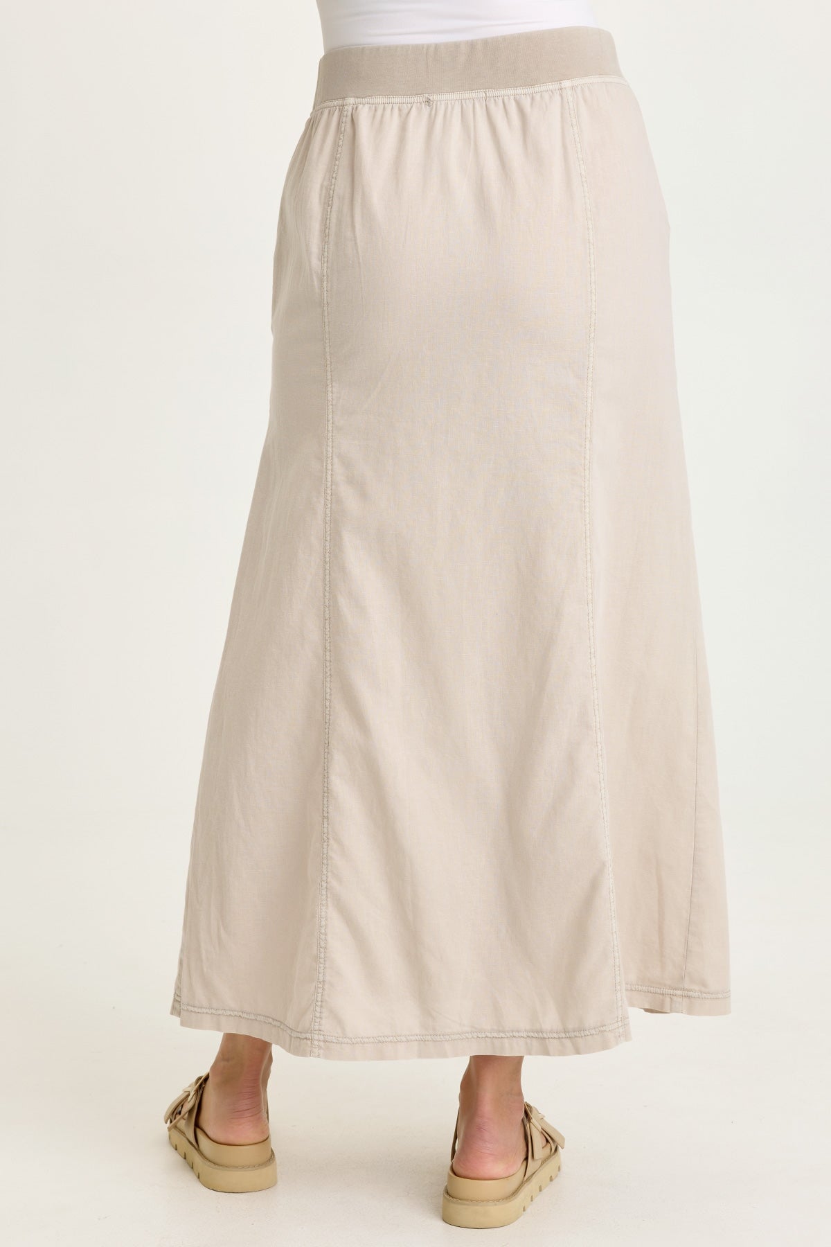 Wearables Emerie Linen Inverted Box Pleat Skirt