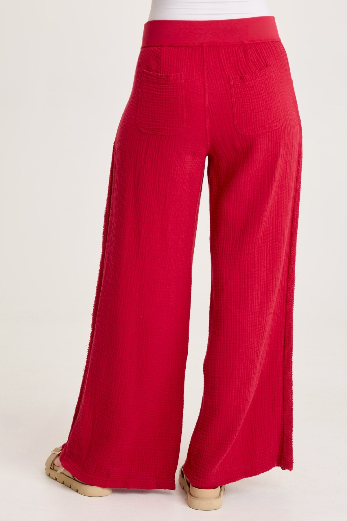 XCVI Elu Gauze Lace Trim Wide Leg Pant