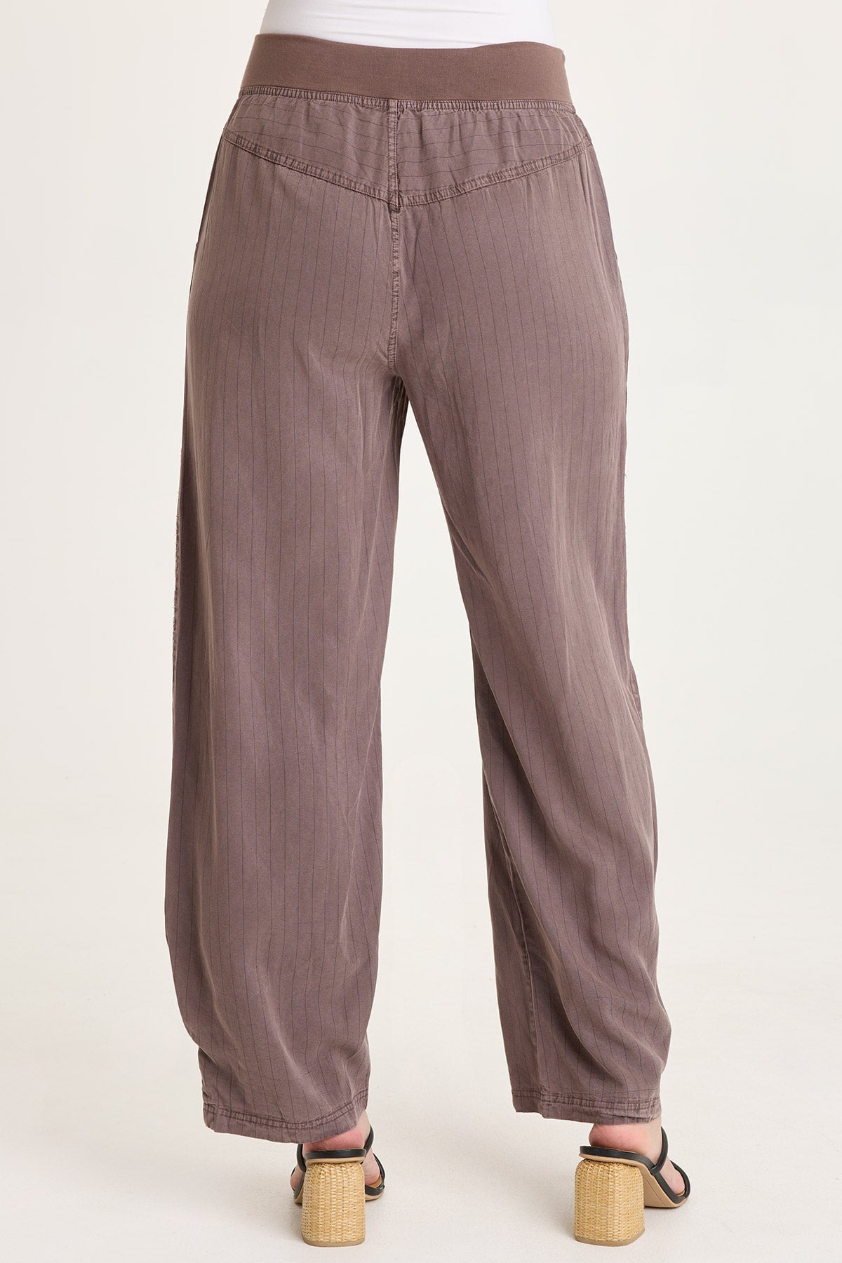 XCVI Carell Embroidered Pinstripe Pleated Leg Pant