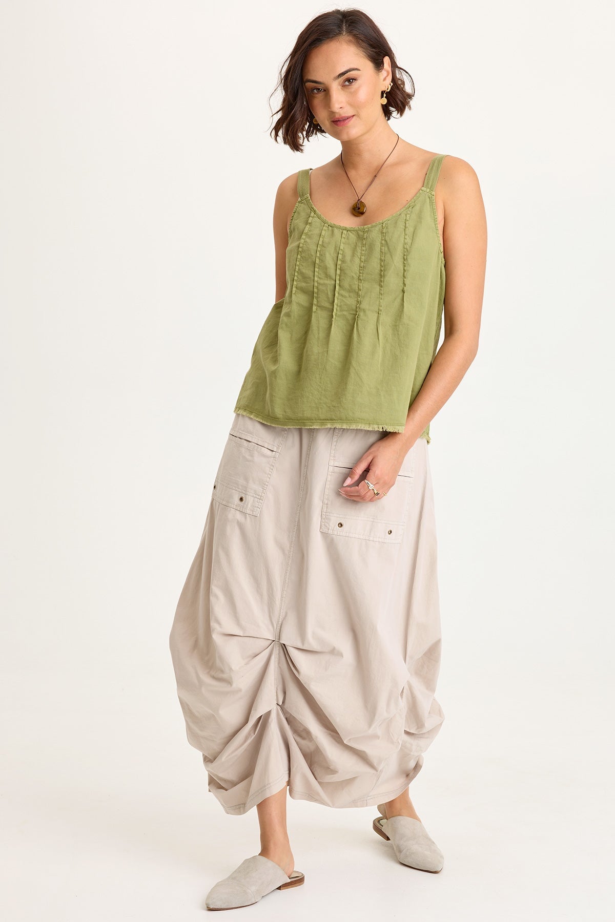 Wearables Hedvig Poplin Pleated Hem Skirt