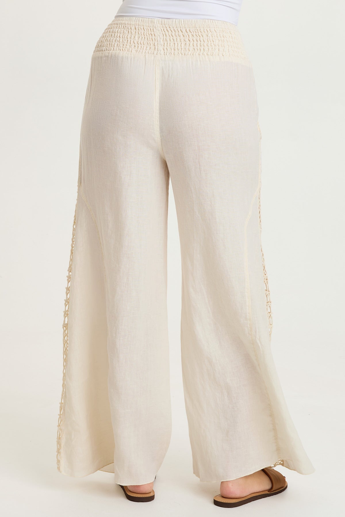 XCVI Garcia Linen Crochet Pant