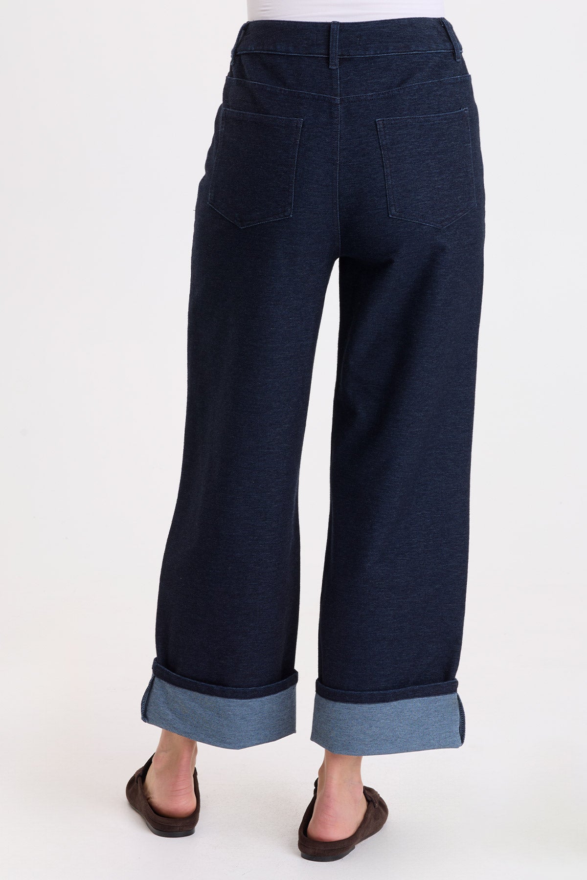 Livia Indigo Twill Cuffed Pant