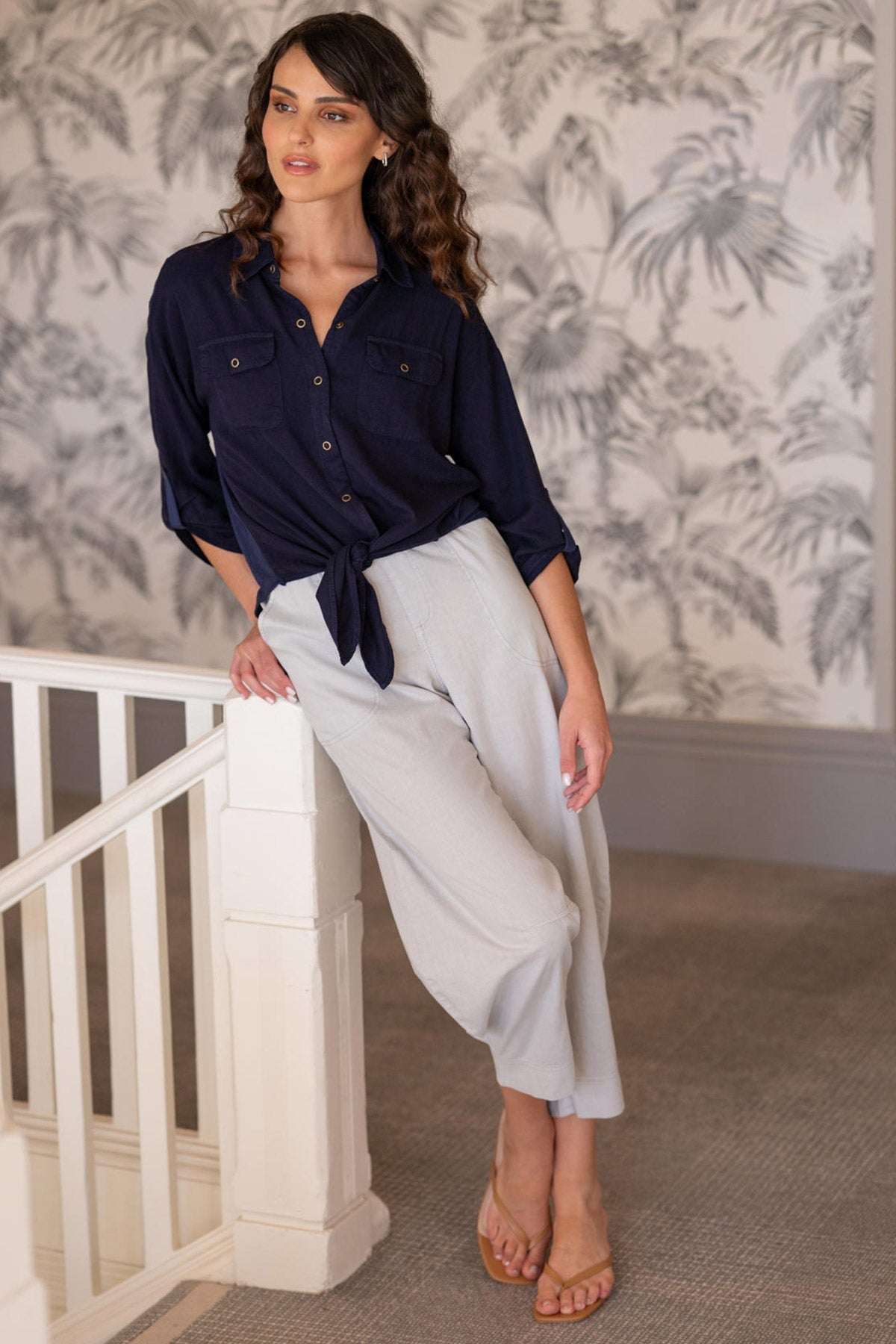 Wearables Jisola Cotton Linen Barrel Pant