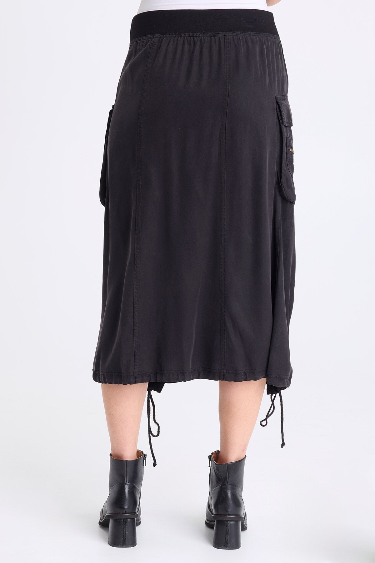 XCVI Cyran Twill Cinch Hem Skirt
