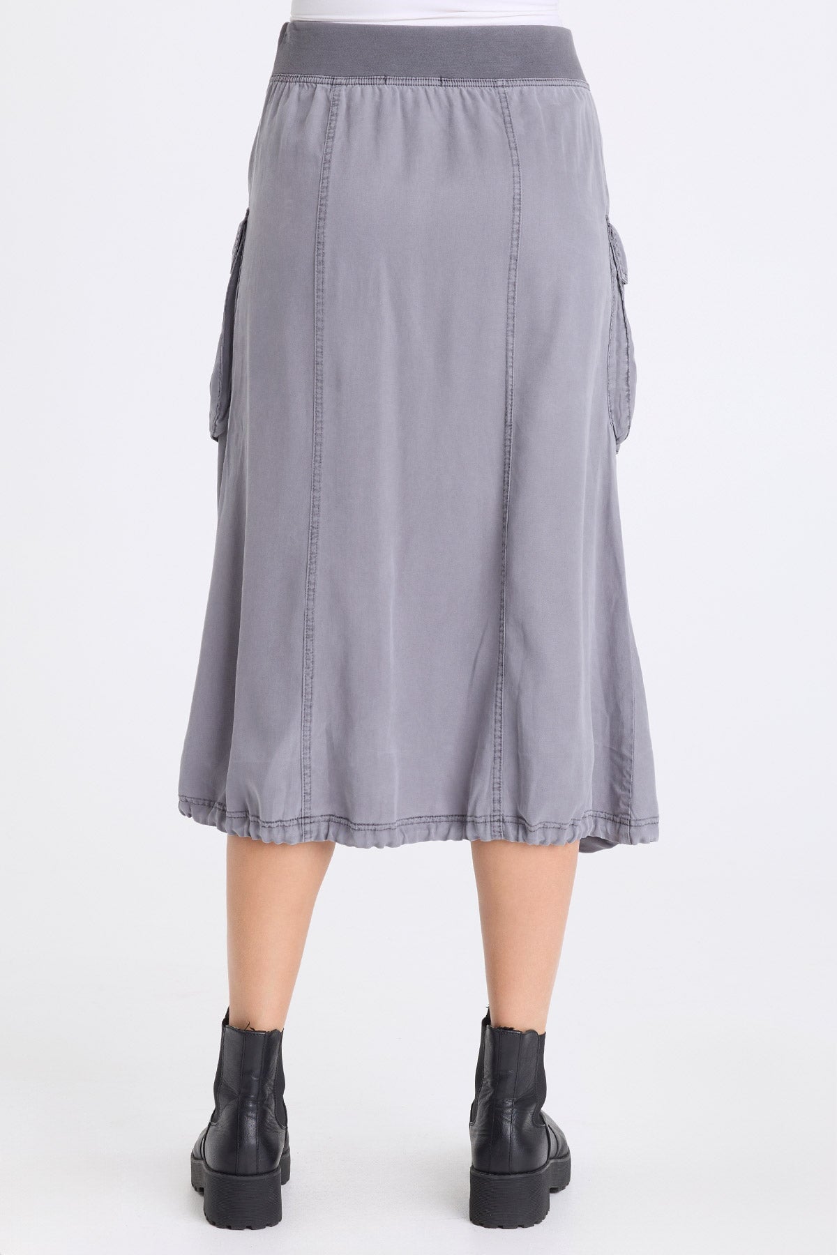 XCVI Cyran Twill Cinch Hem Skirt