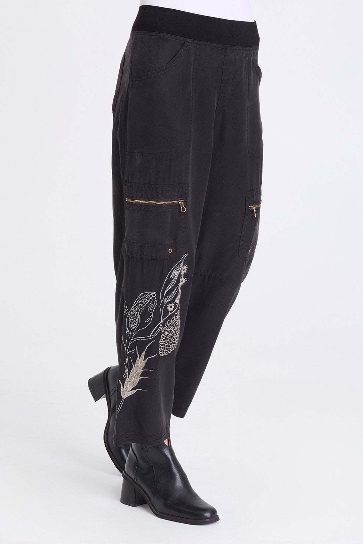 XCVI Odran Embroidered Twill Cargo Pant