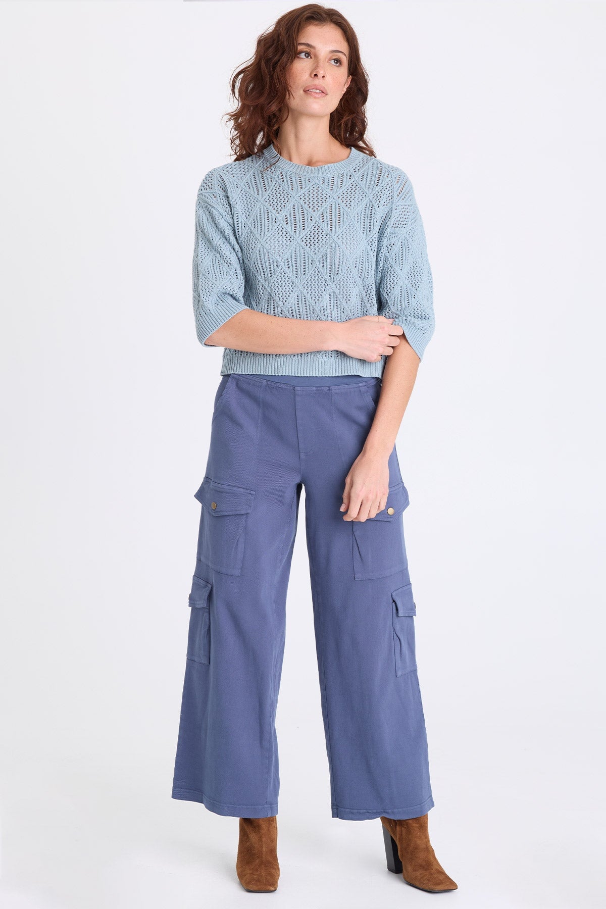 XCVI Romulus Twill Wide Leg Cargo Pant