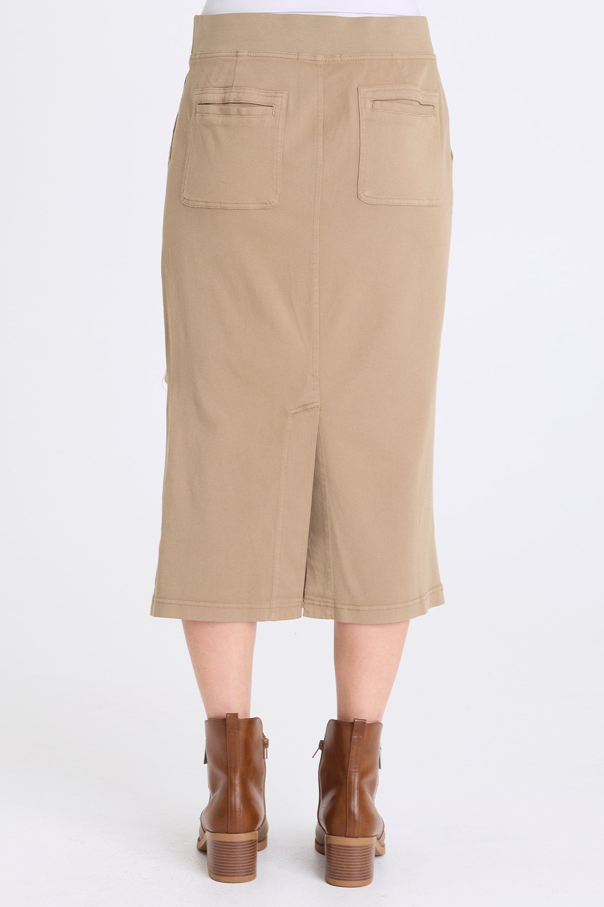 XCVI Abelia Twill Cross Panel Skirt