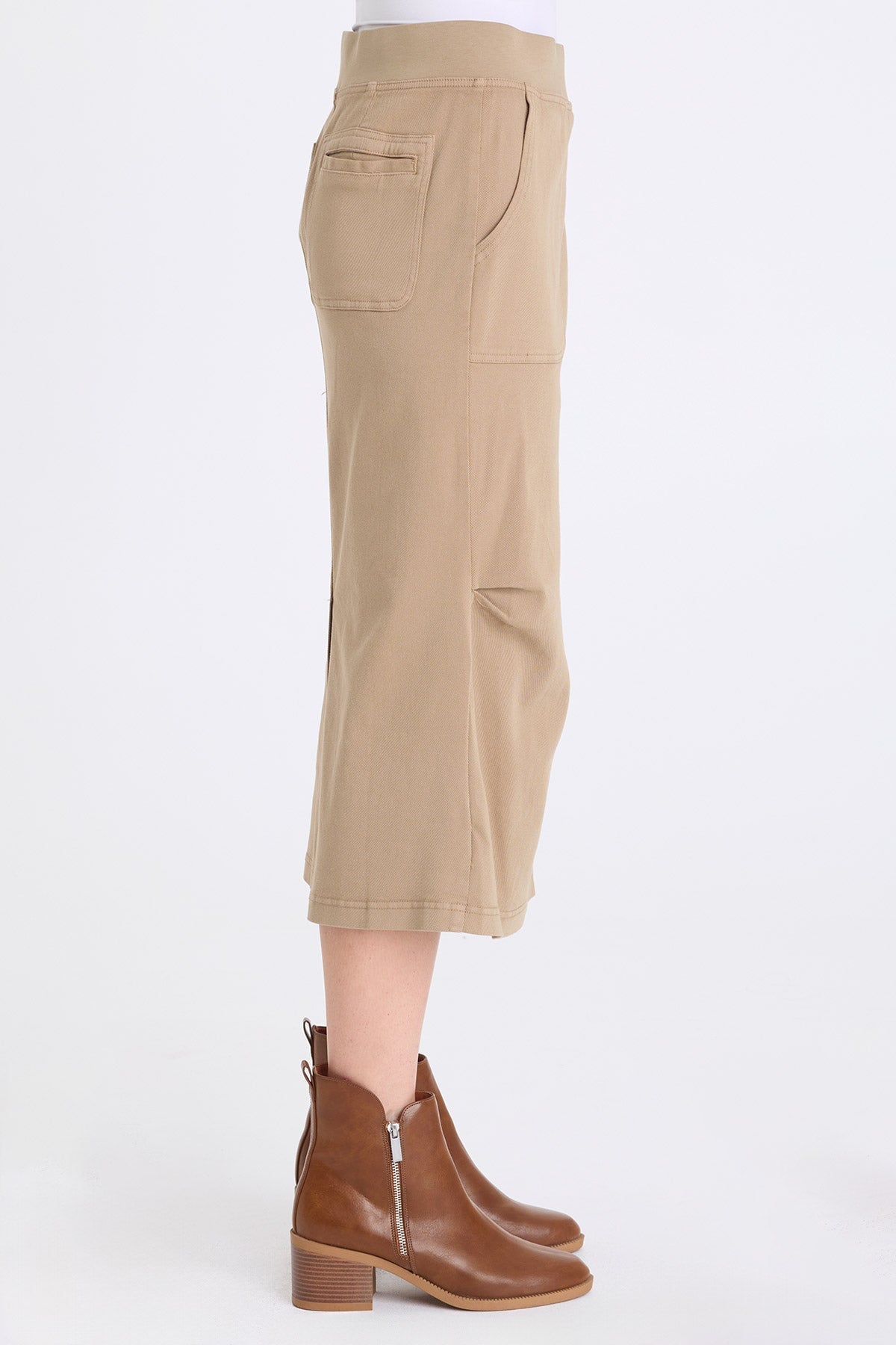 XCVI Abelia Twill Cross Panel Skirt