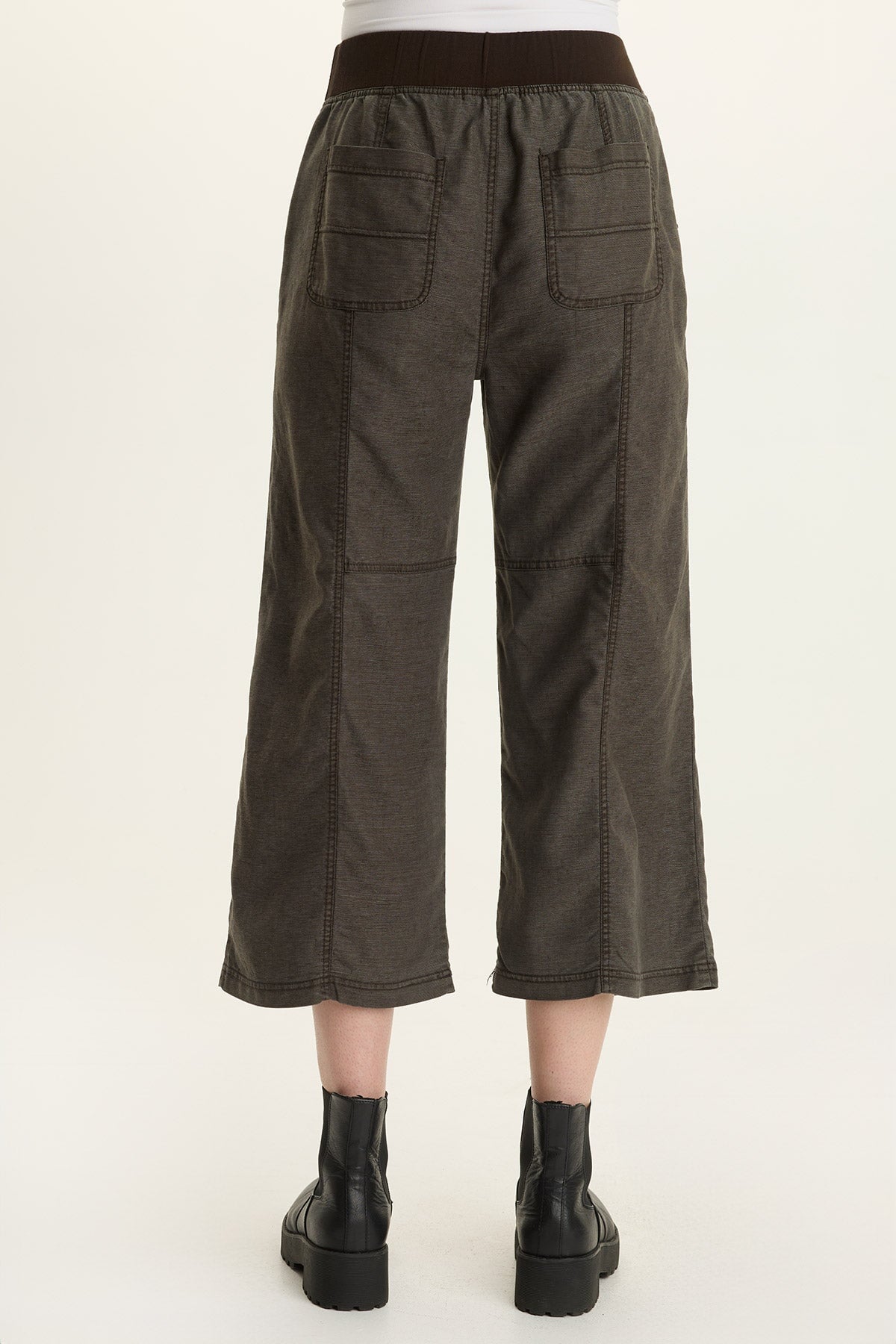 Wearables Eileen Twill Wide-Leg Crop Pant