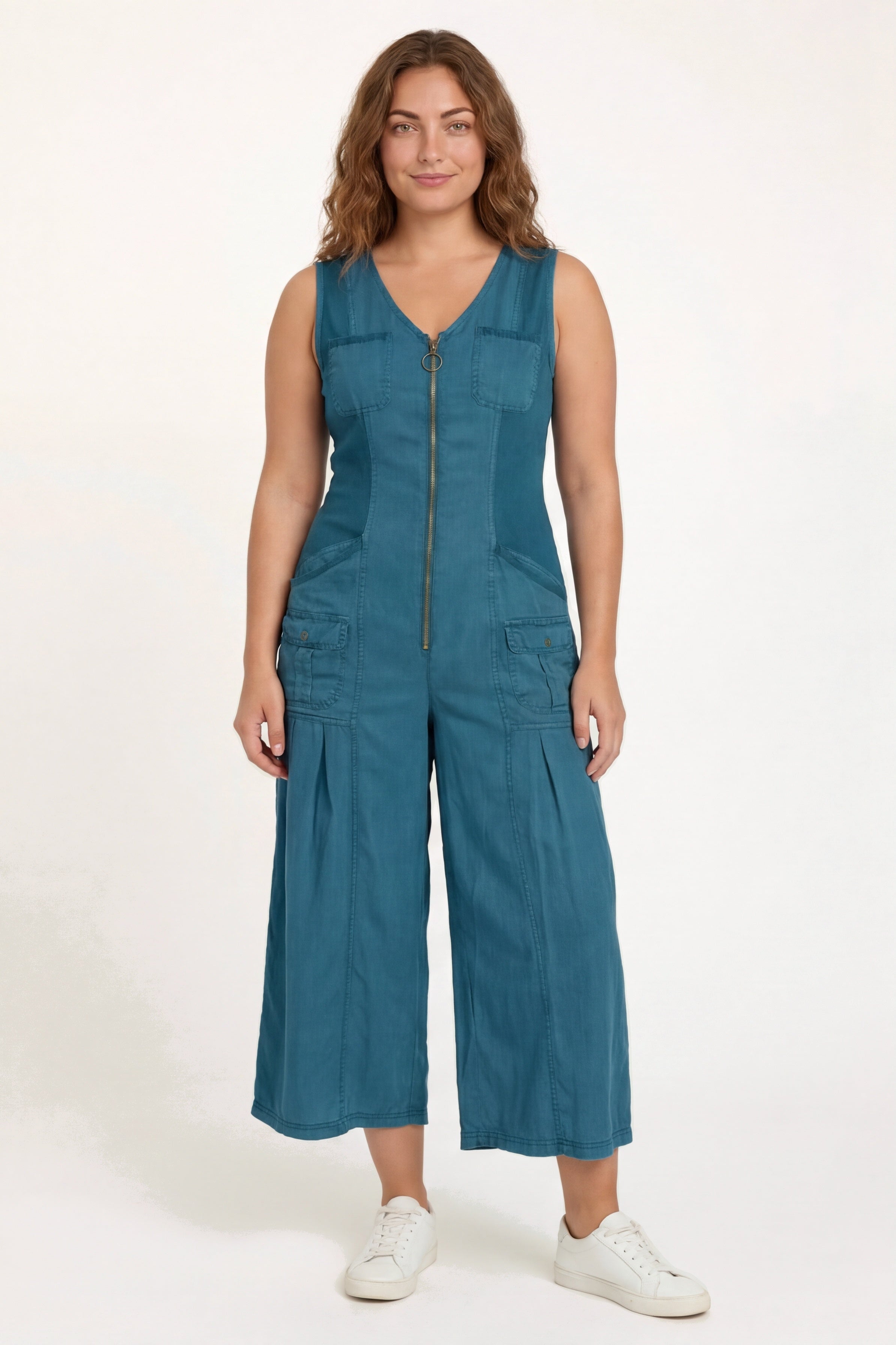 XCVI Soft Twill Macgowan Wide Leg Cargo Jumpsuit