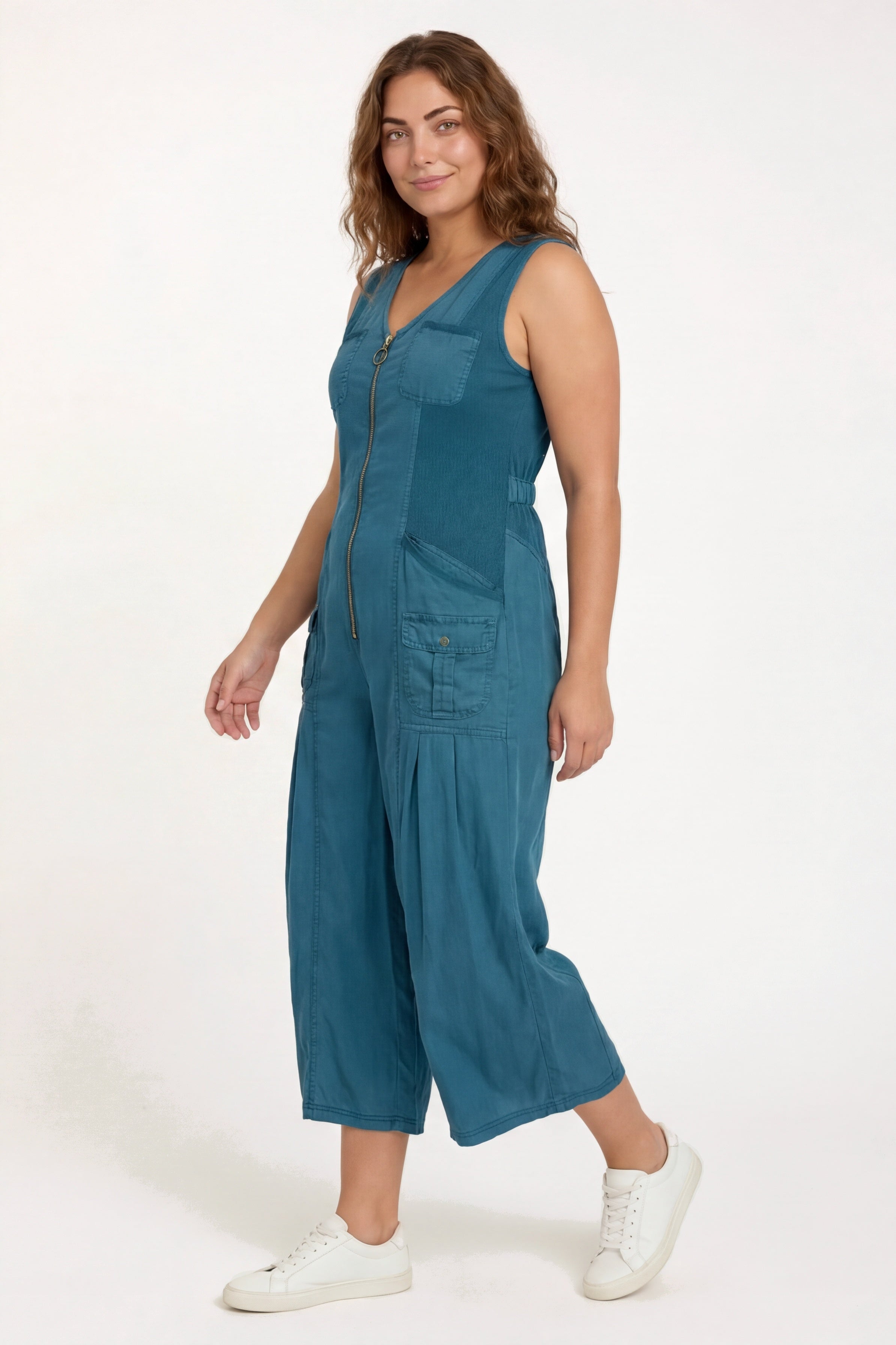 XCVI Soft Twill Macgowan Wide Leg Cargo Jumpsuit