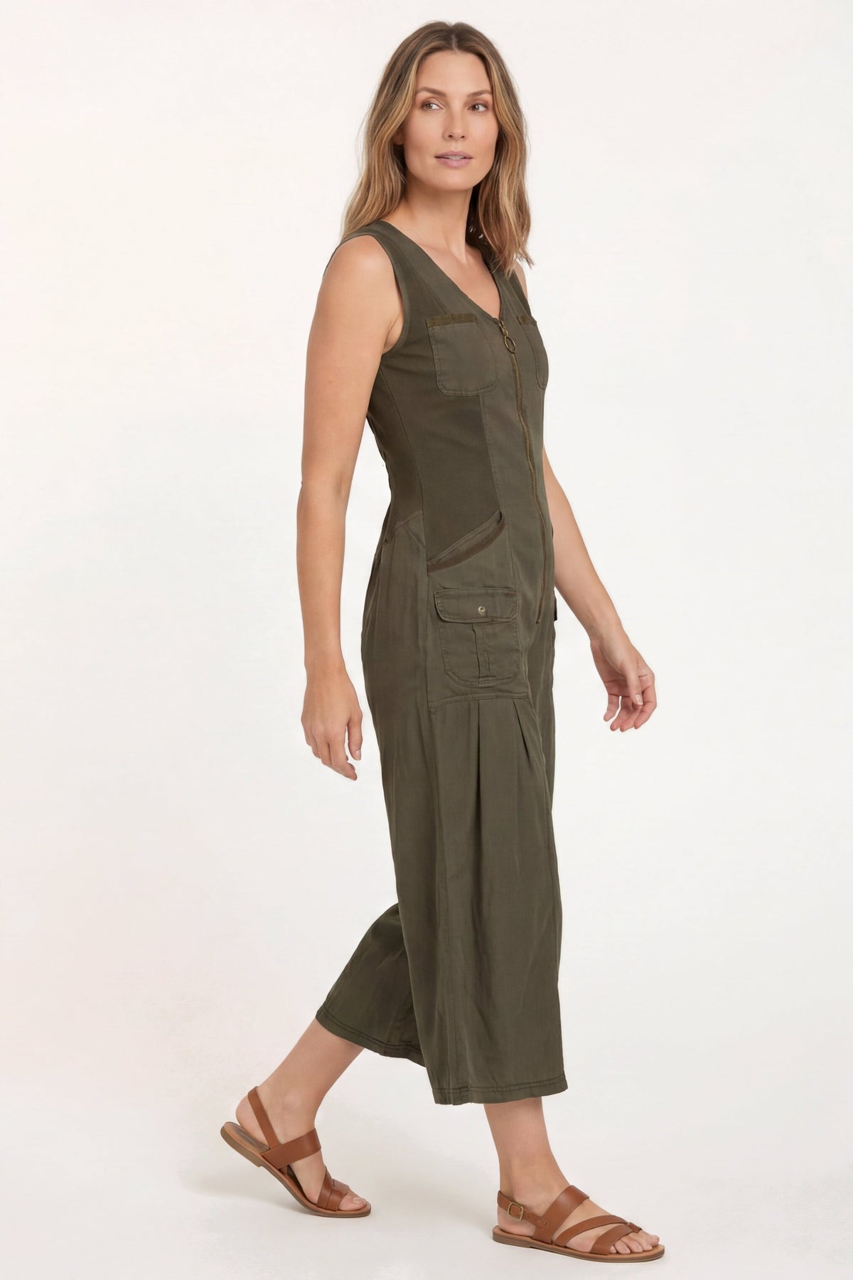 XCVI Soft Twill Macgowan Wide Leg Cargo Jumpsuit
