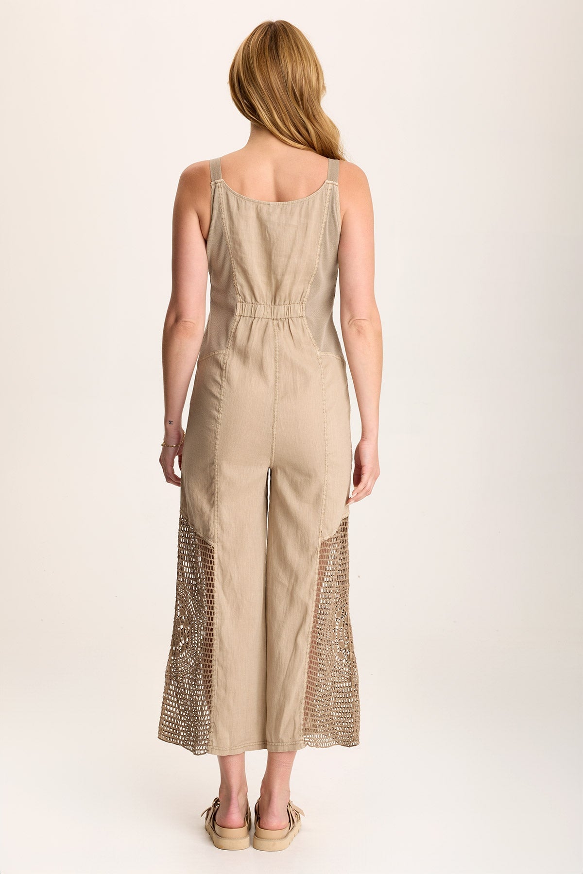 XCVI Anamita Linen/Crochet Jumpsuit