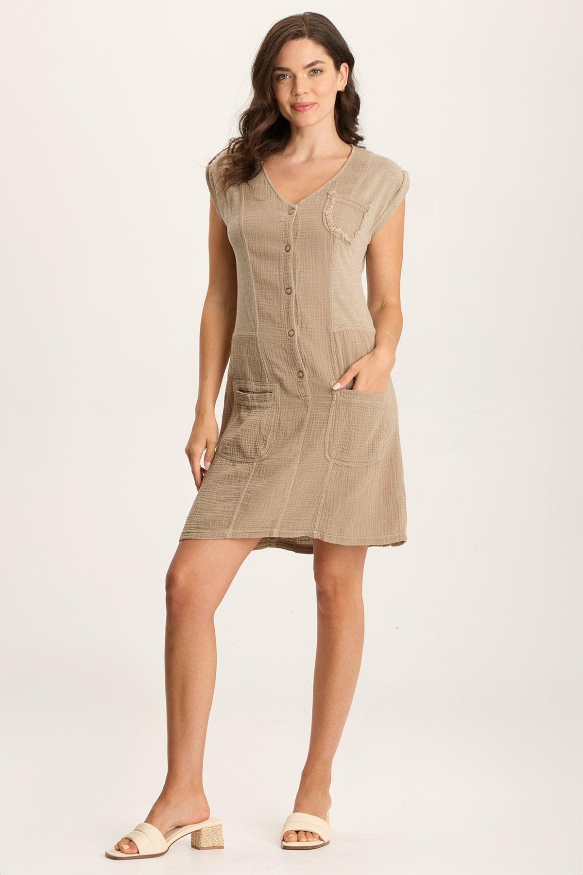 Crevin Lounge Dress in Plush Double Gauze - L / Tanglewood Pigment Crevin Lounge Dress in Plush Double Gauze - L / Tanglewood Pigment
