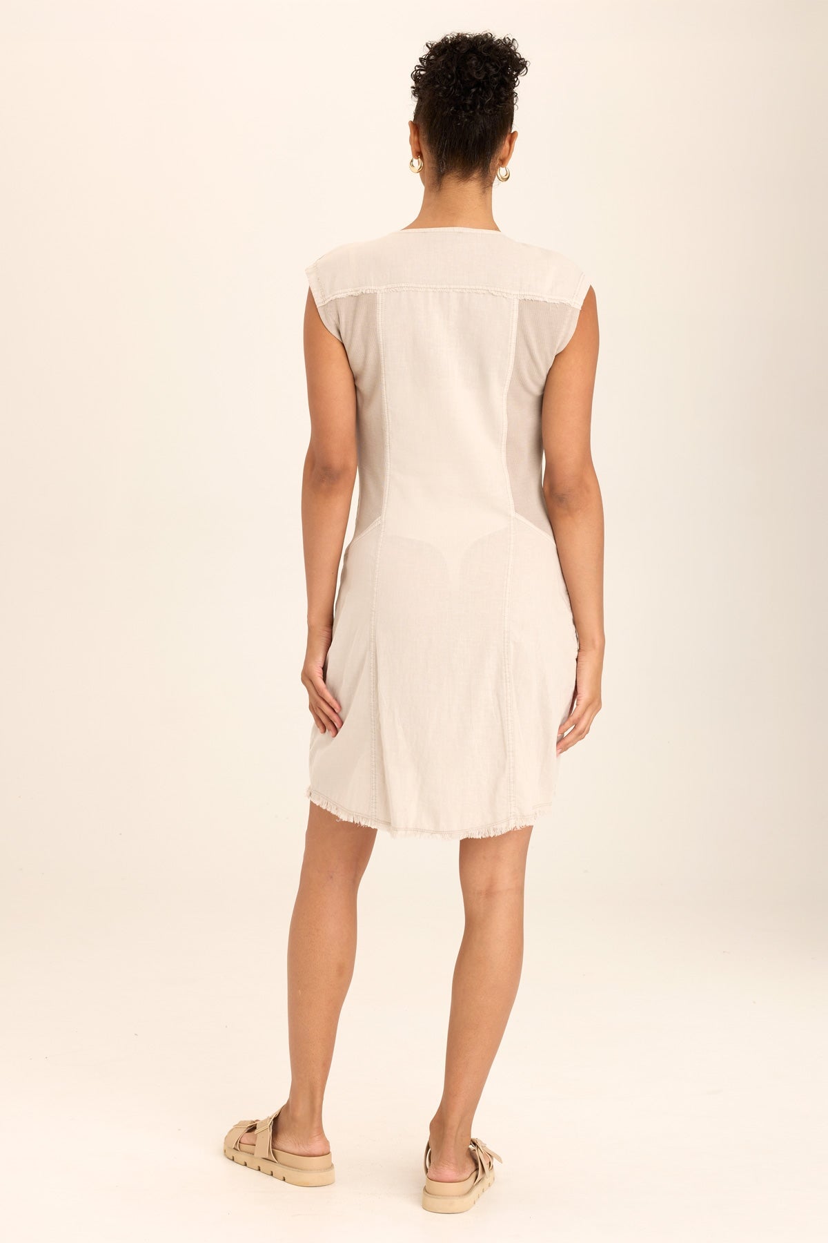 Wearables Austen Linen Stretch Mini Shirt Dress