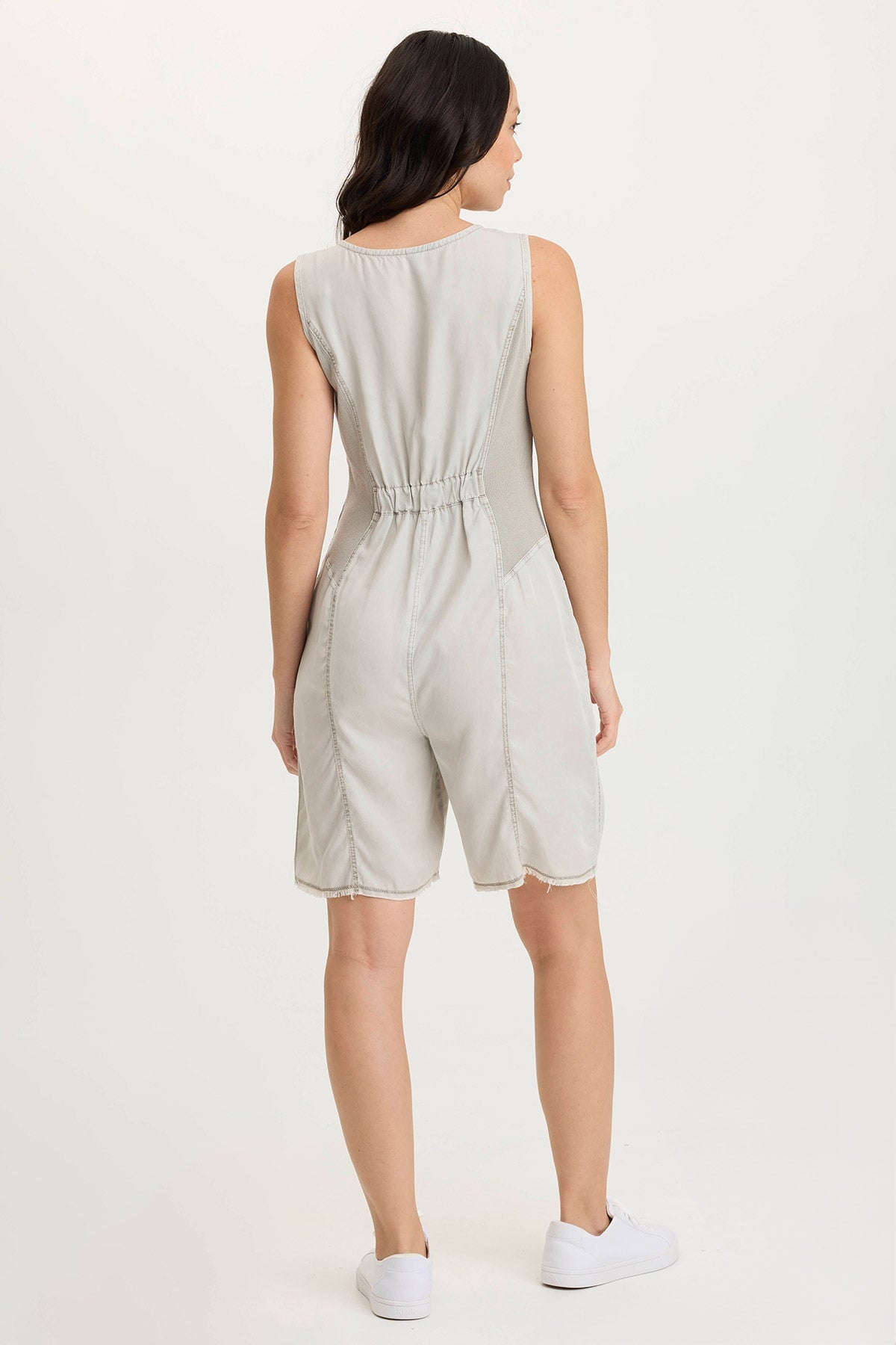 XCVI Montgomery Twill Zip-up Romper