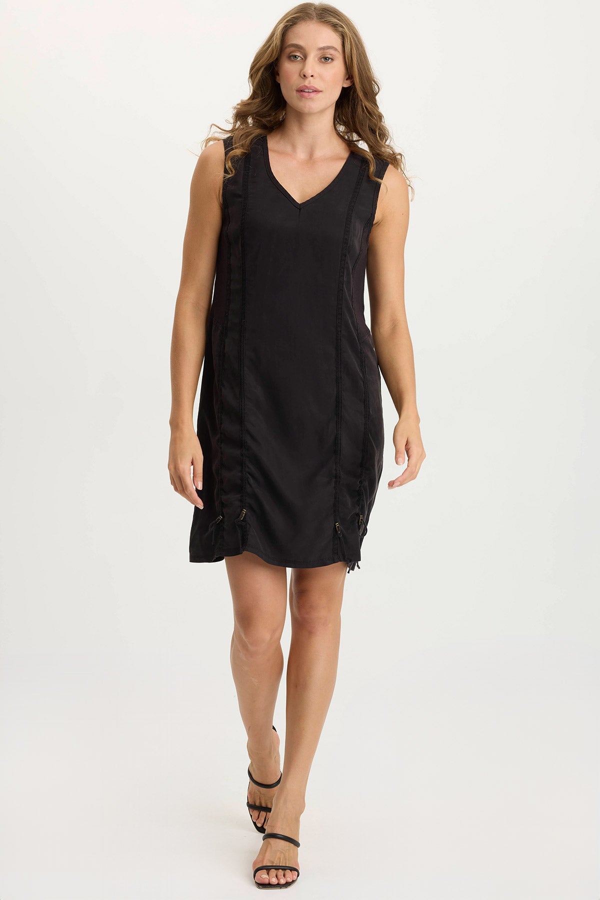 Karima Twill Corded Cinch Tank Dress Karima Twill Corded Cinch Tank Dress