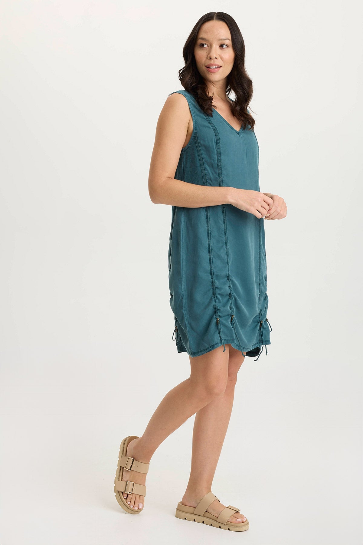 XCVI Karima Twill Corded Cinch Tank Dress