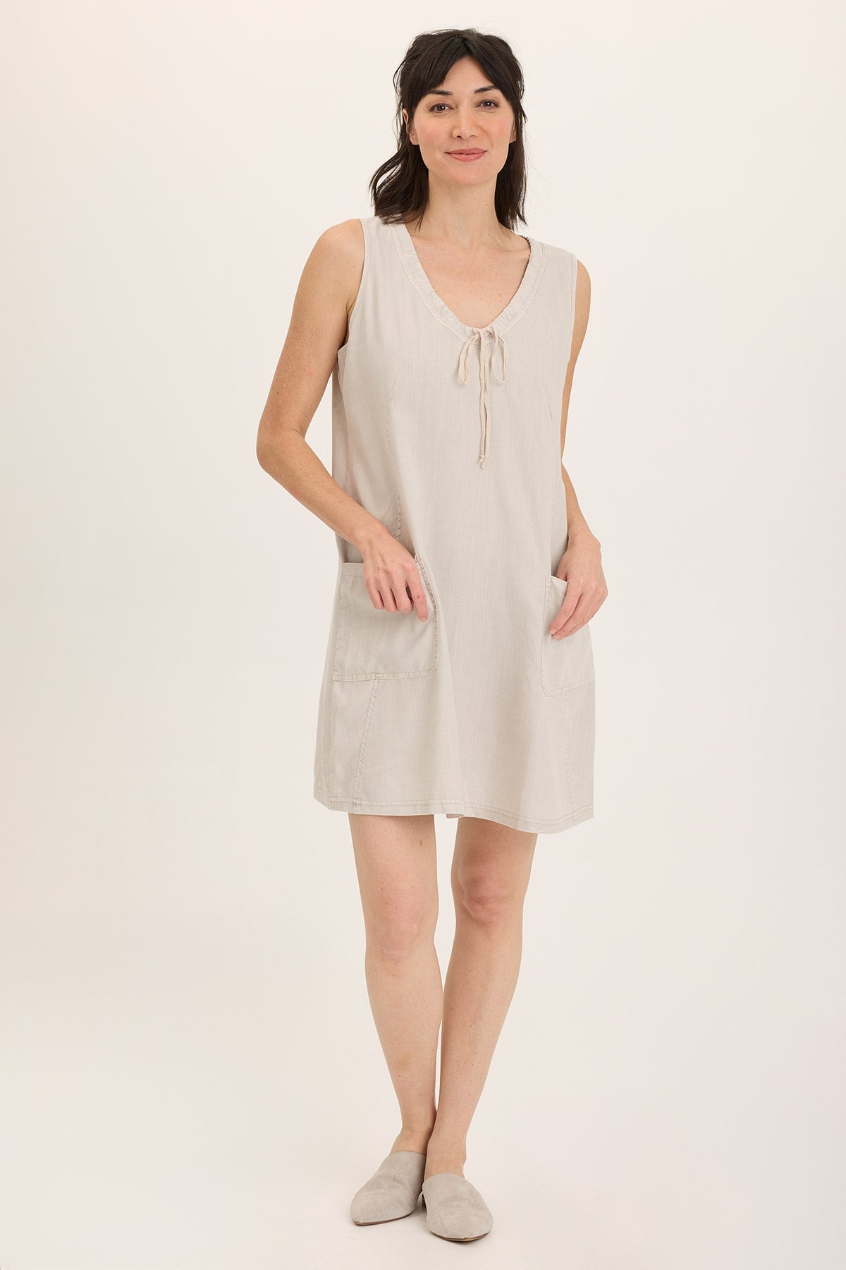 Ashmon Twill A-Line Mini Shift Dress - XS / Ripple Pigment Ashmon Twill A-Line Mini Shift Dress - XS / Ripple Pigment