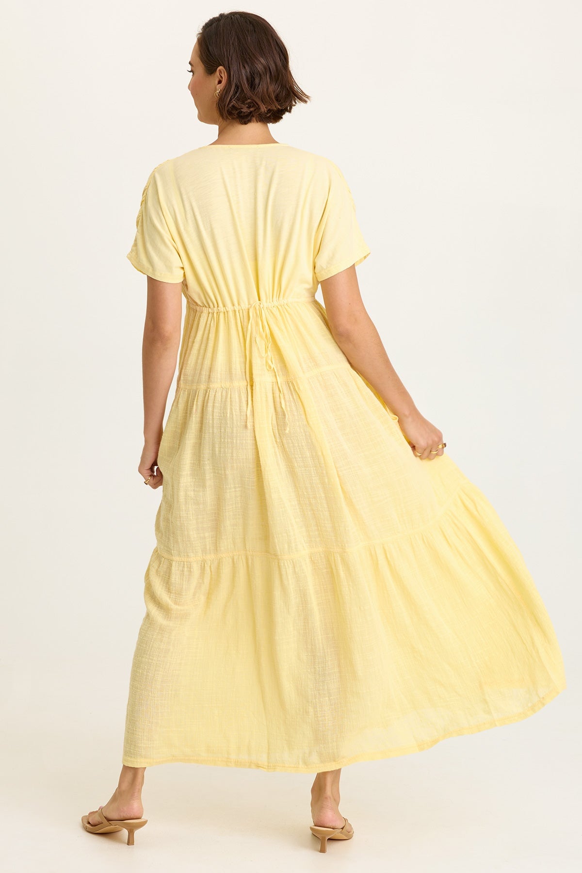 Wearables Ignatz Gauze Tiered V-Neck Dress