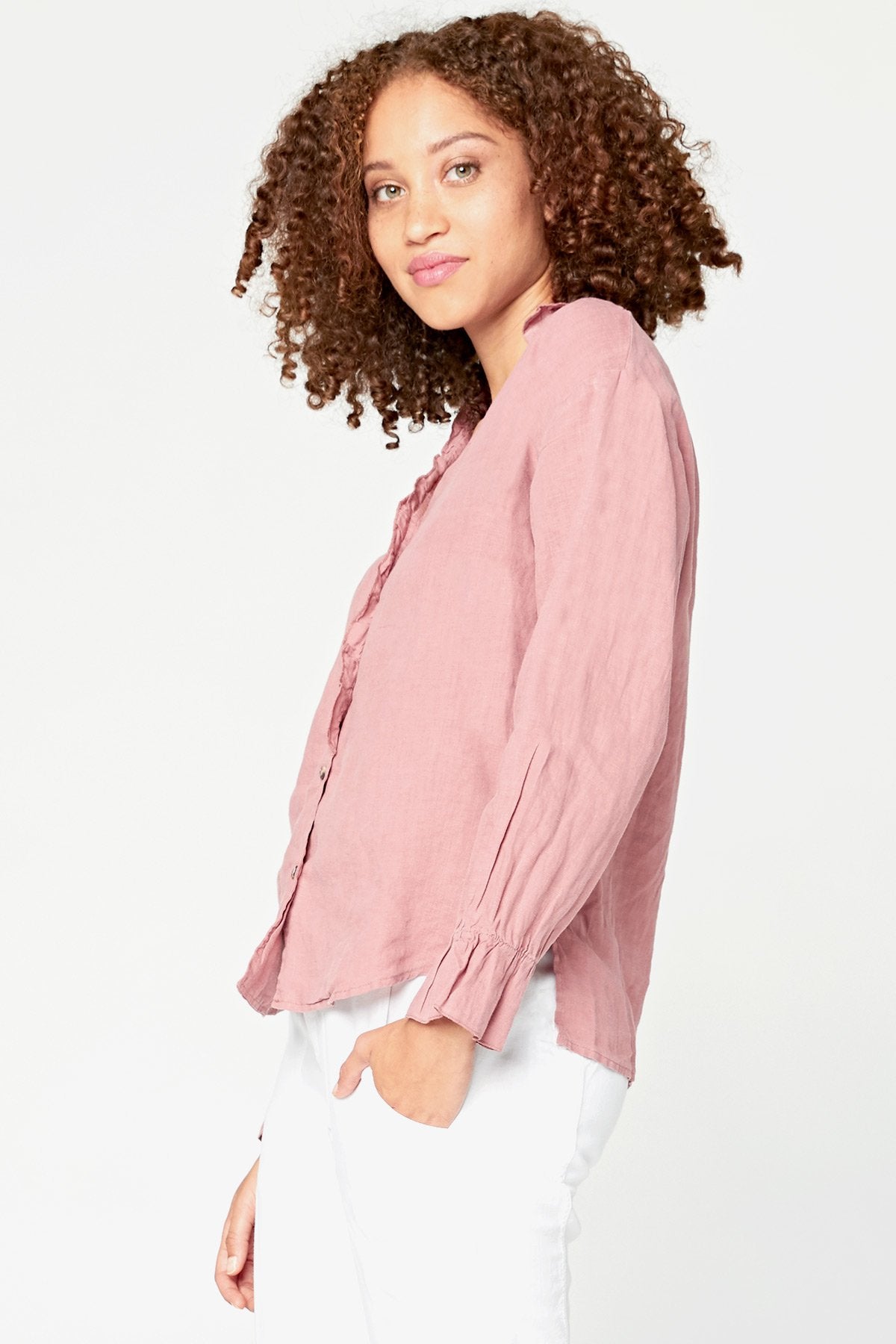 XCVI Lettuce Edge Blouse