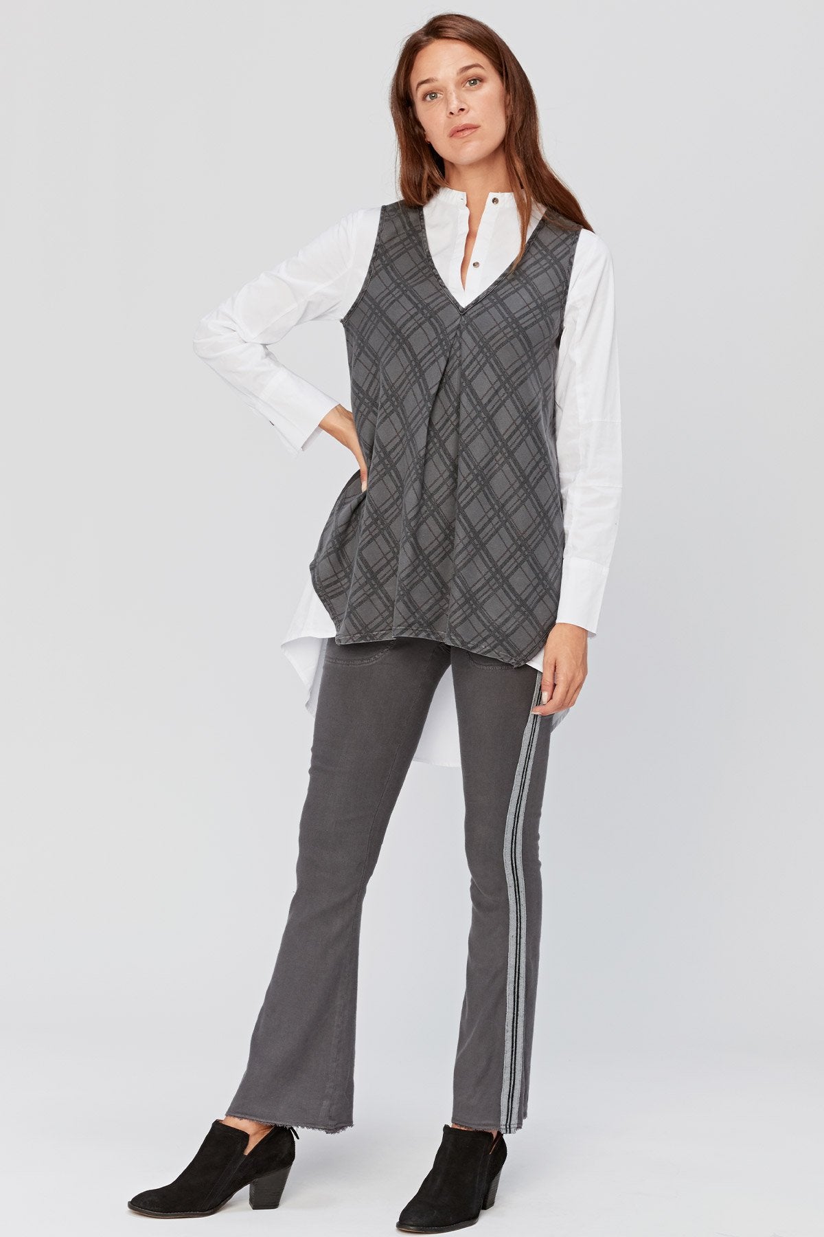 XCVI Plaid Shift Tank