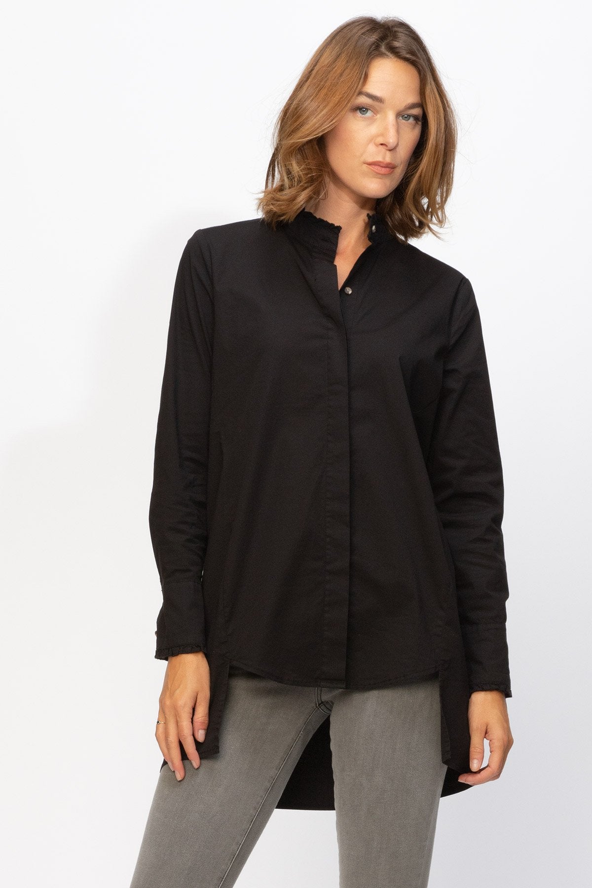 XCVI Lina Ruffle Button-Up