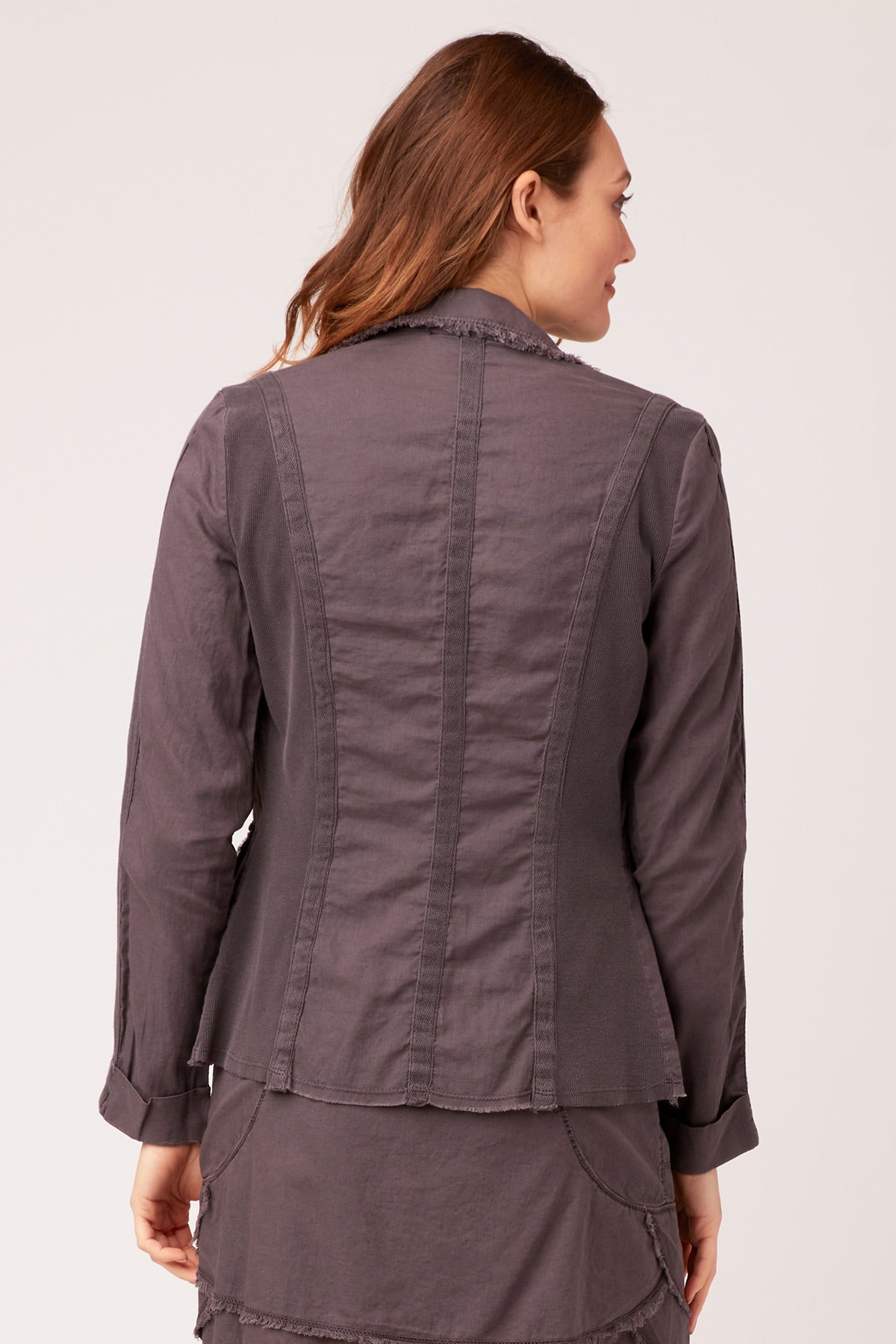 Wearables Cotton Linen Raw Edge Safari Jacket