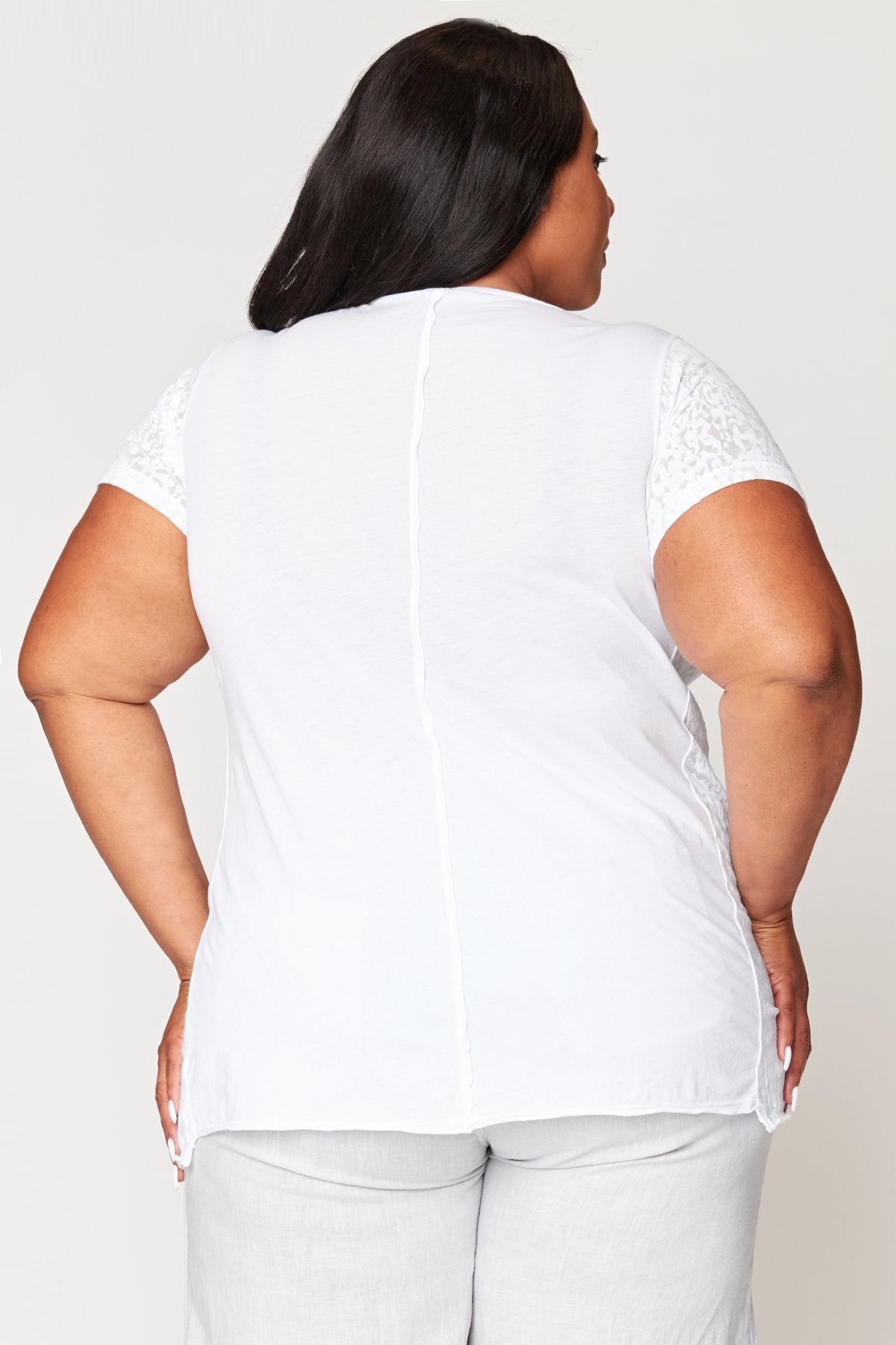 XCVI Plus Junia Burnout V-Neck