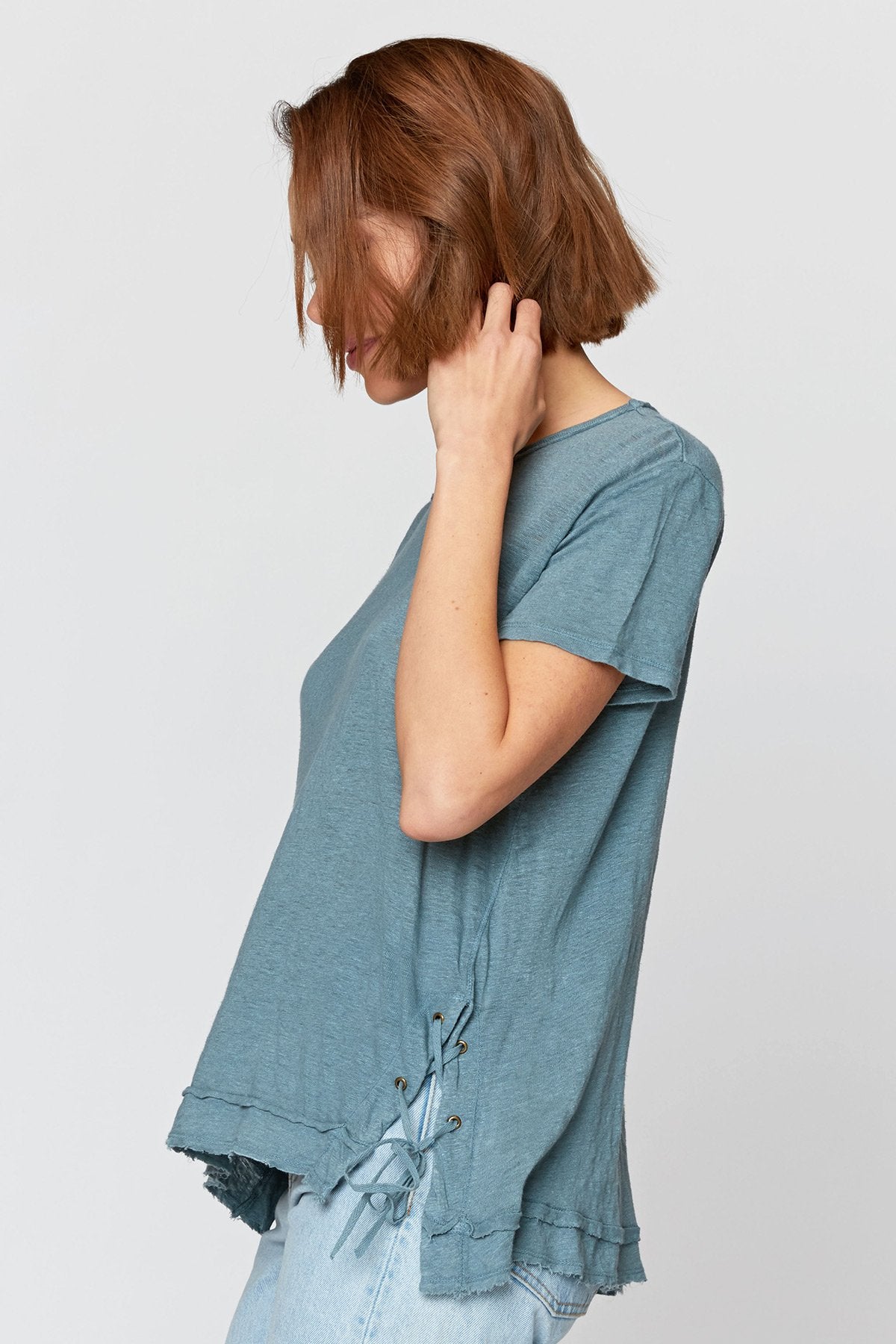 XCVI Valkie Lace-Up Tee