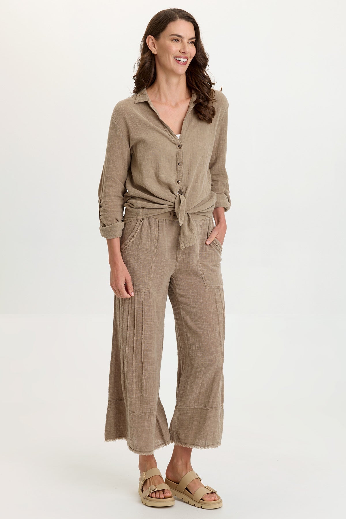 Wearables Ace Gauze Wide Leg Crop 