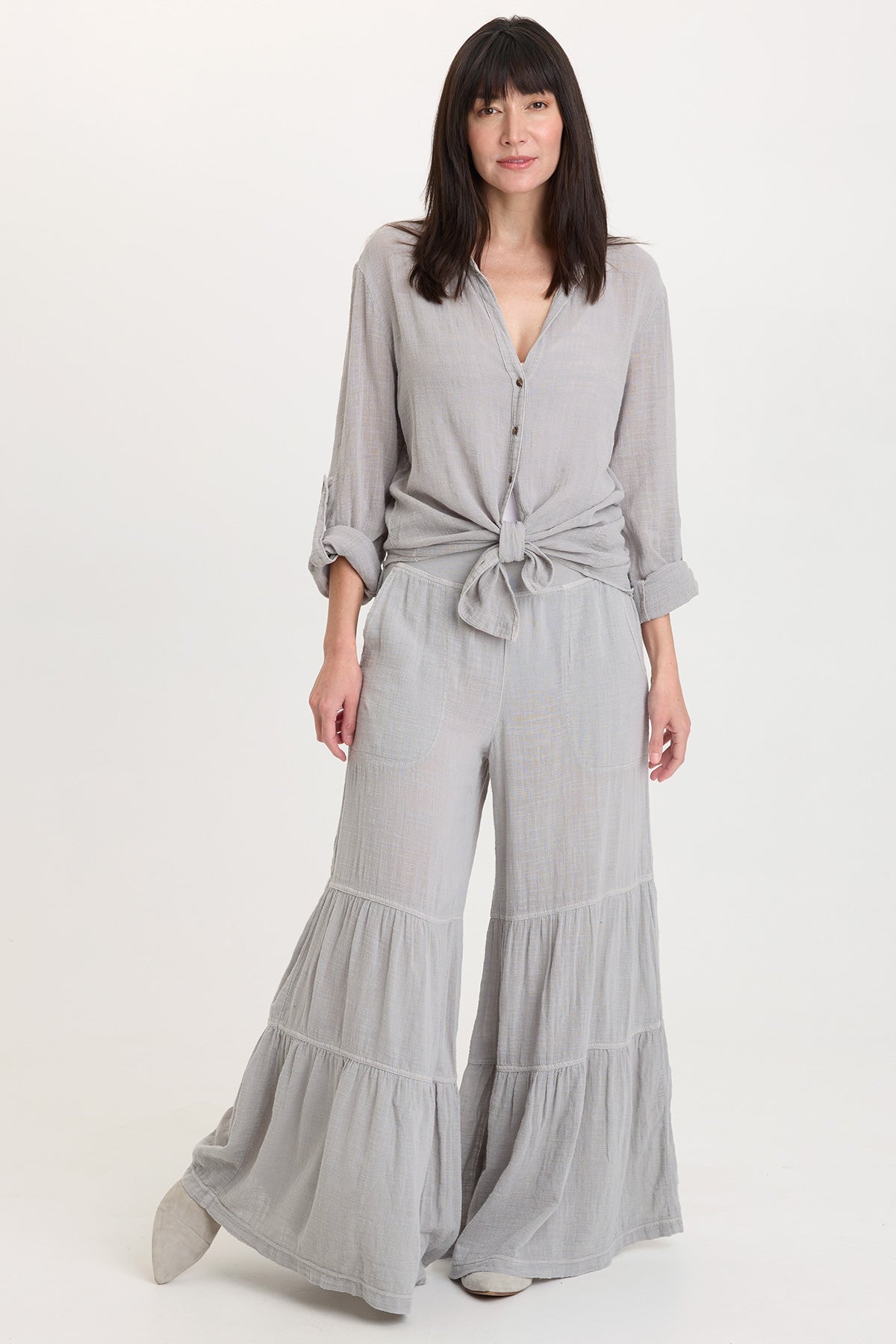 Wearables Lando Gauze Tiered-Bottom Pant 