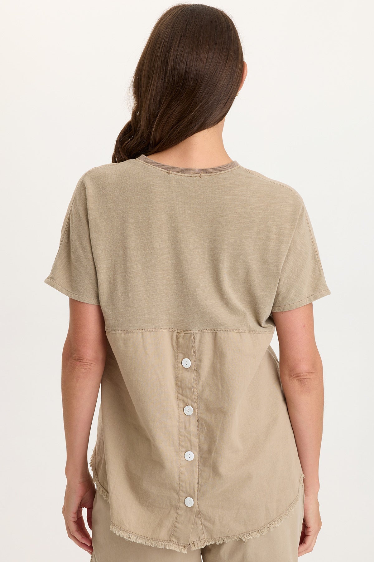 Wearables Clara Cotton Linen V-Neck Top 