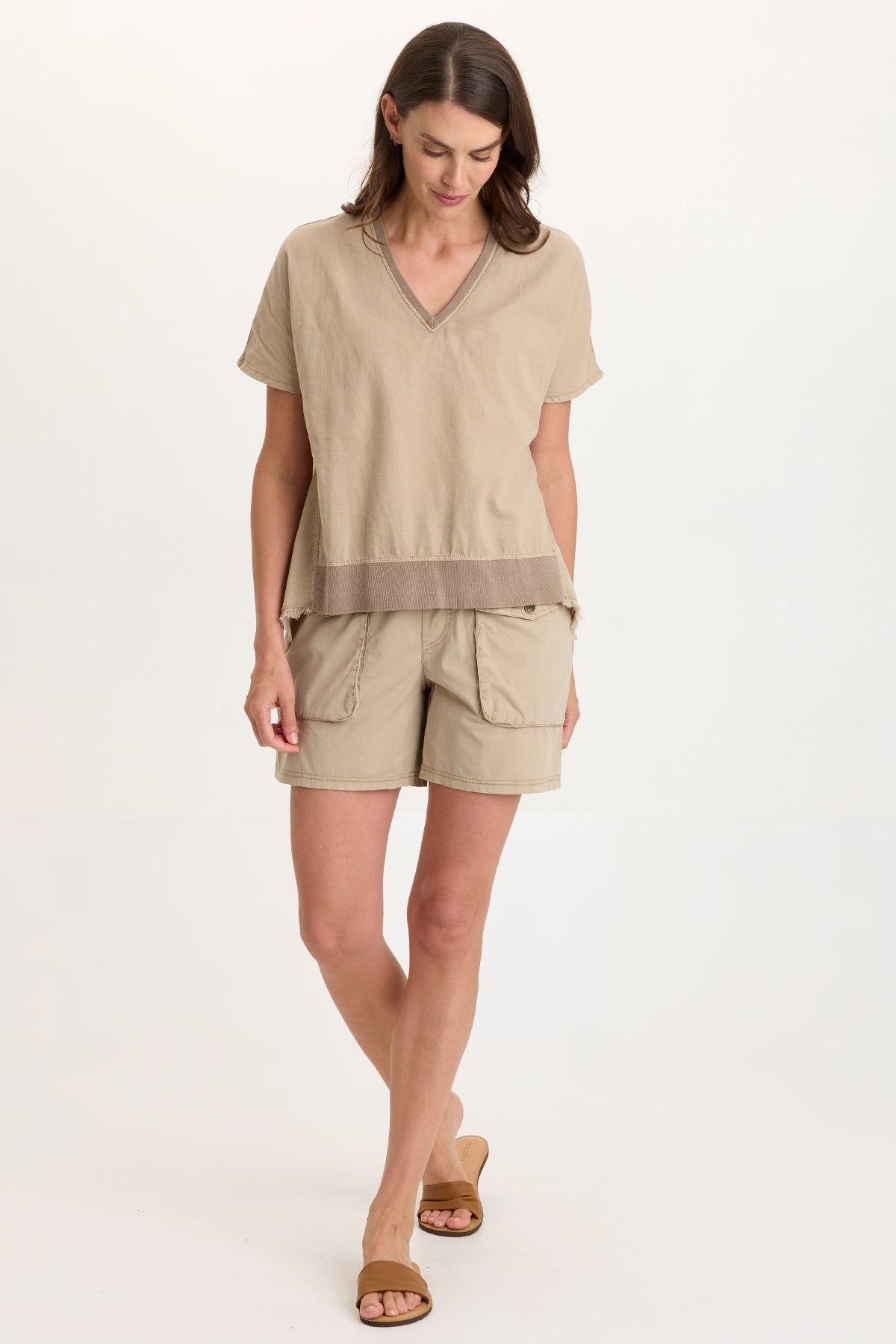 Wearables Carlo Poplin Yoked Waist Short 