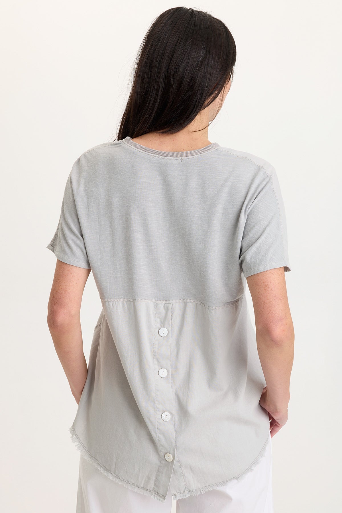 Wearables Clara Cotton Linen V-Neck Top 