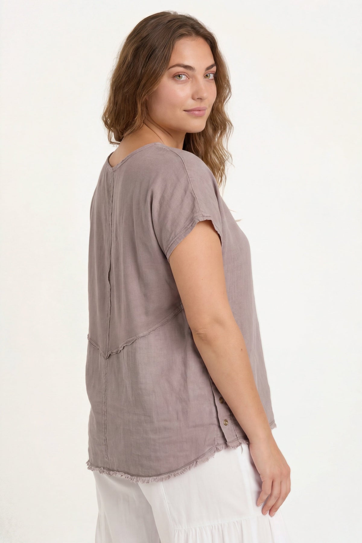 XCVI Rian Linen Short Sleeve Top 