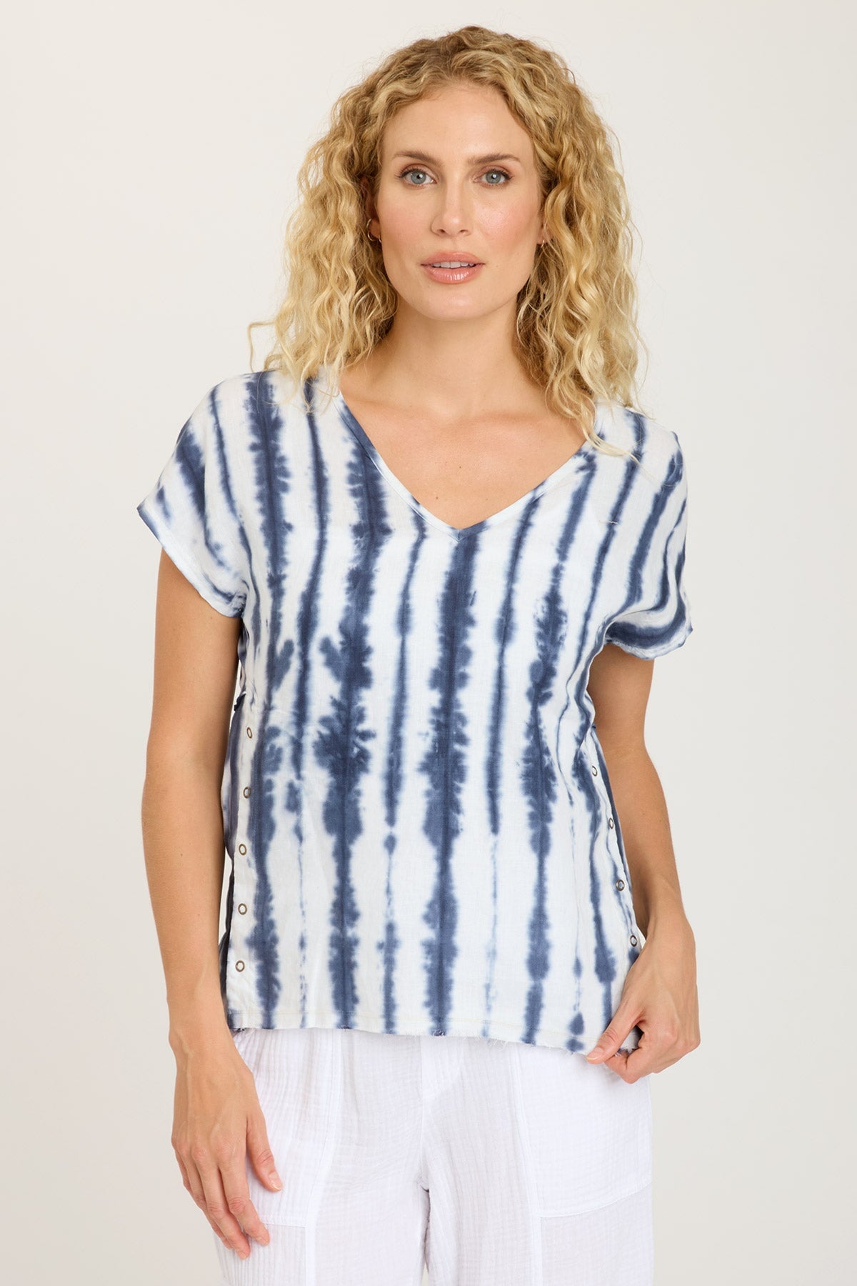 Xcvi Rian Top In Blue
