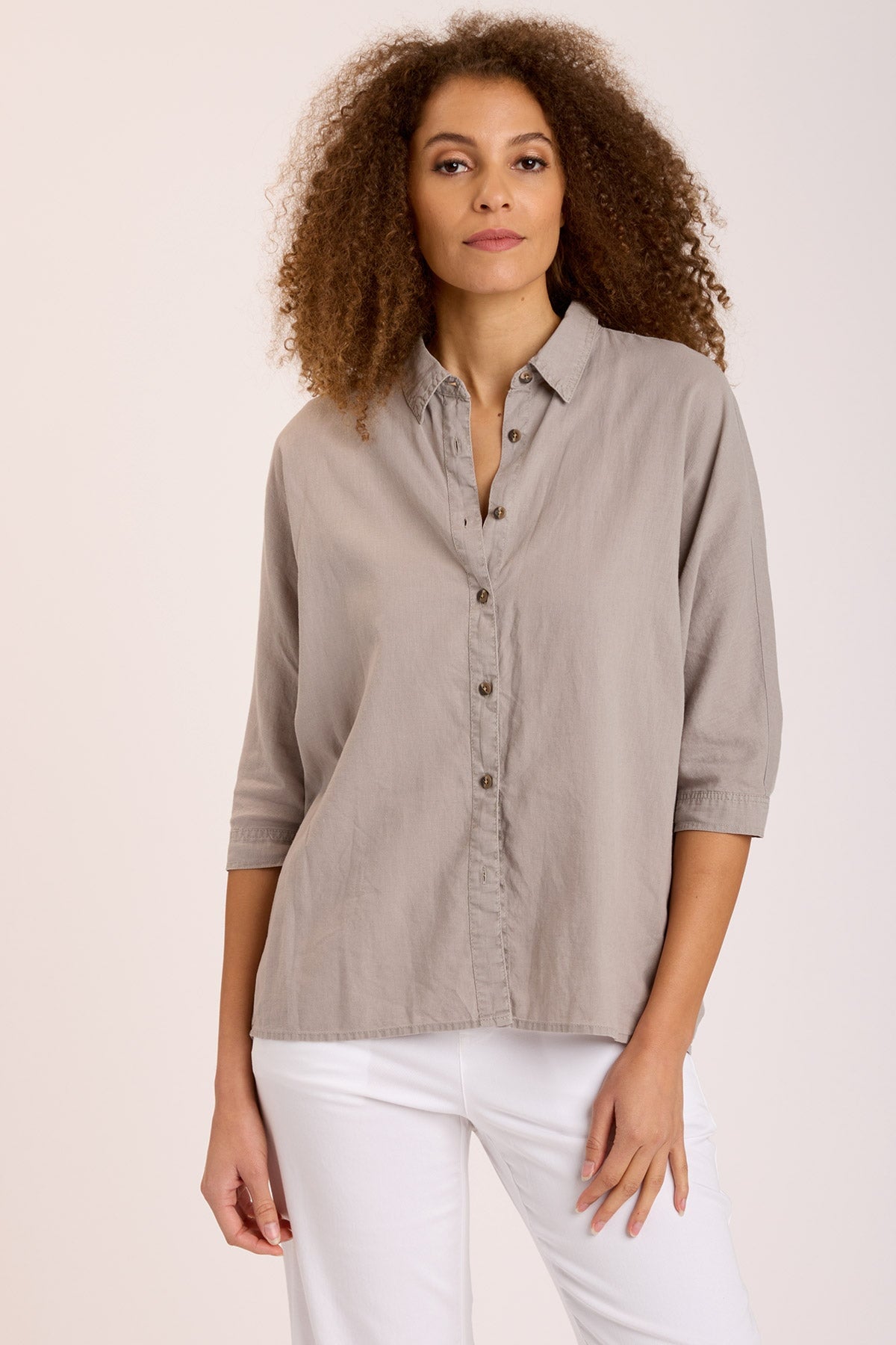 Wearables Ava Button-up In Grey