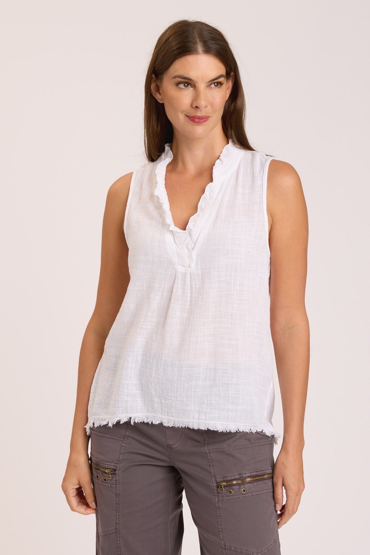 Wearables Gauze Belita Ruffle Tank 