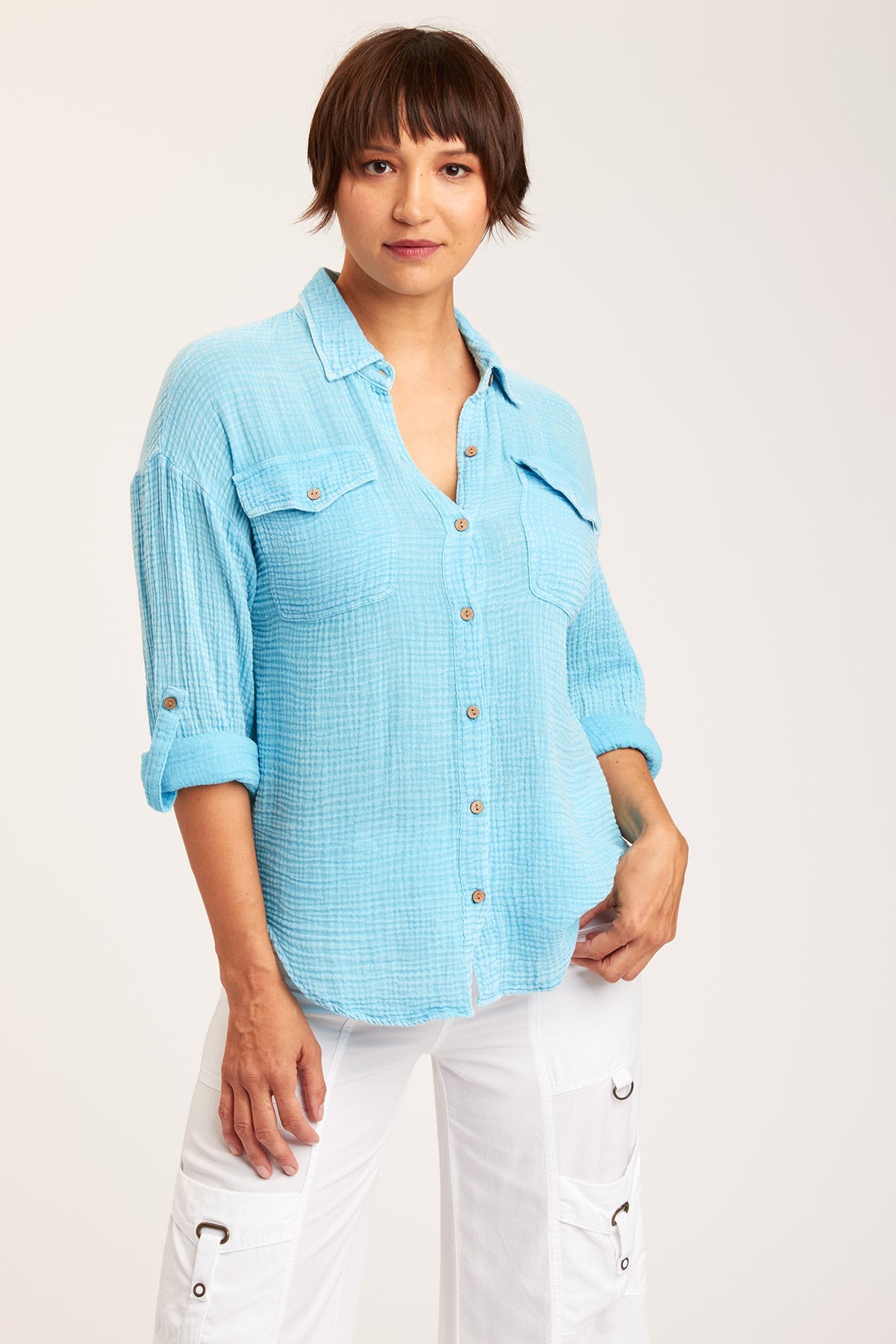 Xcvi Wendell Button-up In Blue
