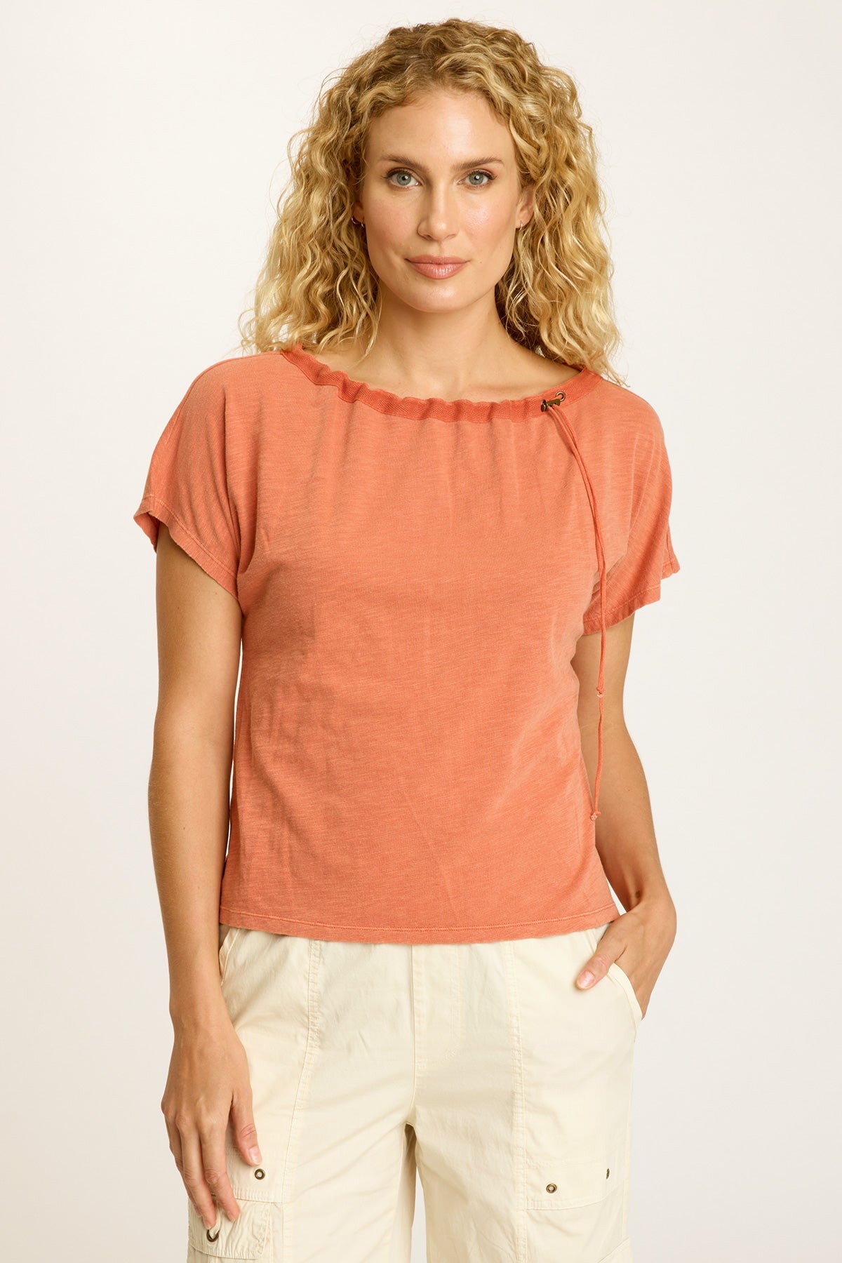 Xcvi Exelda Tee In Orange