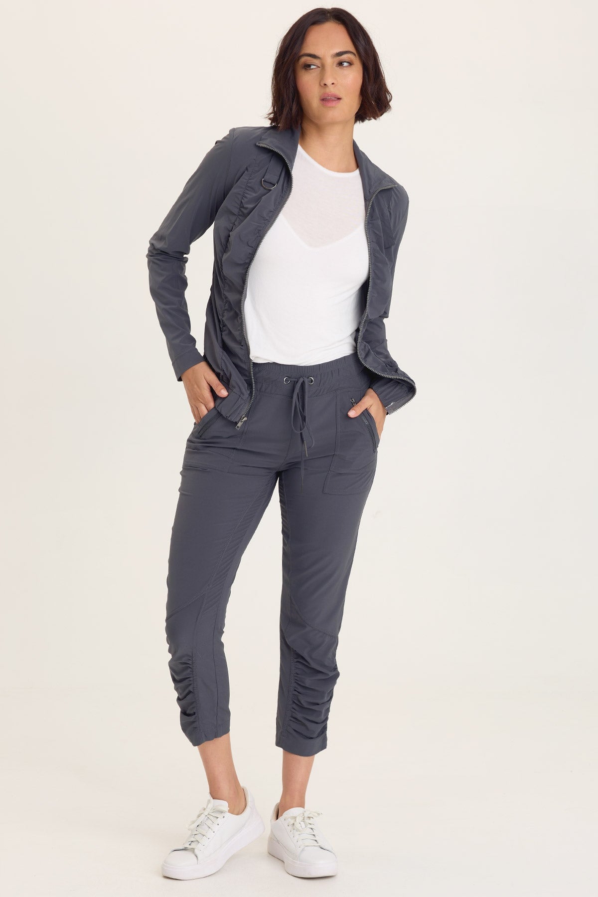 Wearables Aksana Whisper Stretch Ruched Active Slim Pant 