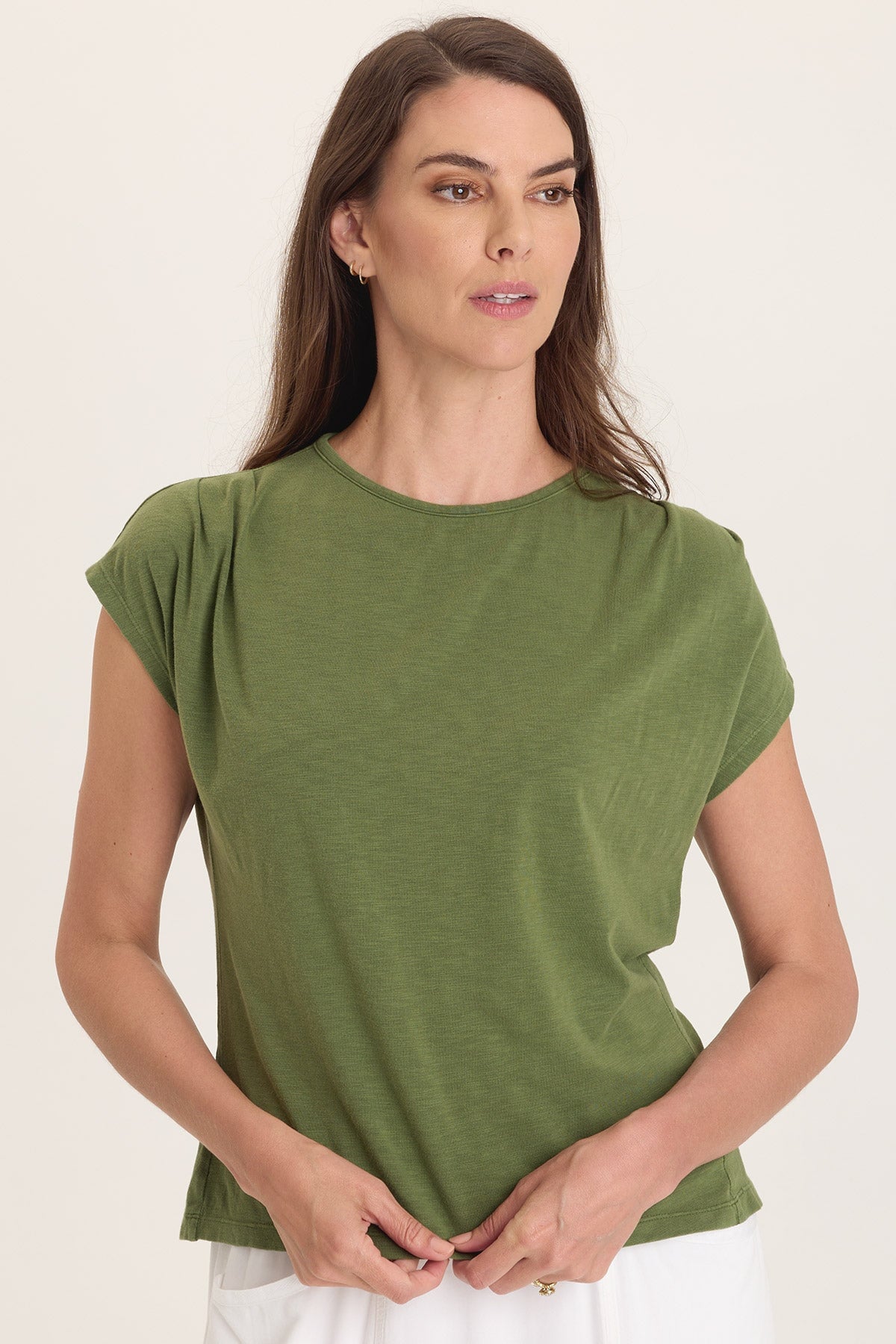 Wearables Arwen Soft Jersey Mock Neck Tee 